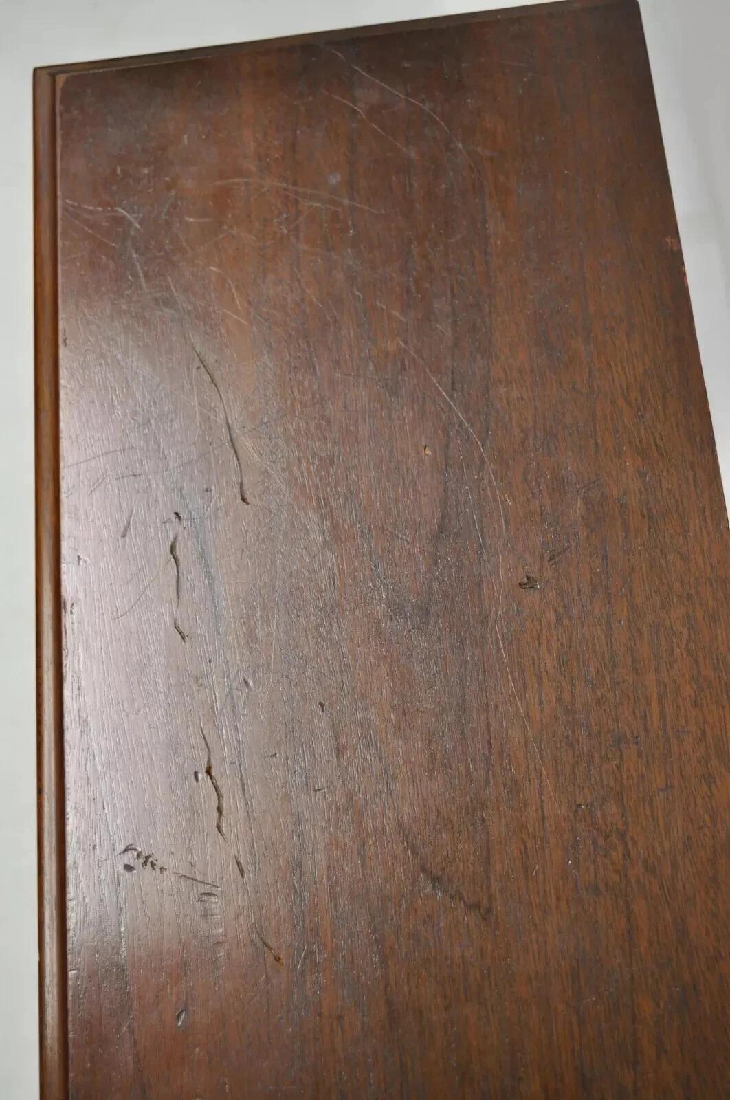 19th C. Victorian Mahogany Apothecary Medicine Cabinet w/ 10 Drawers Glass Pulls For Sale 3