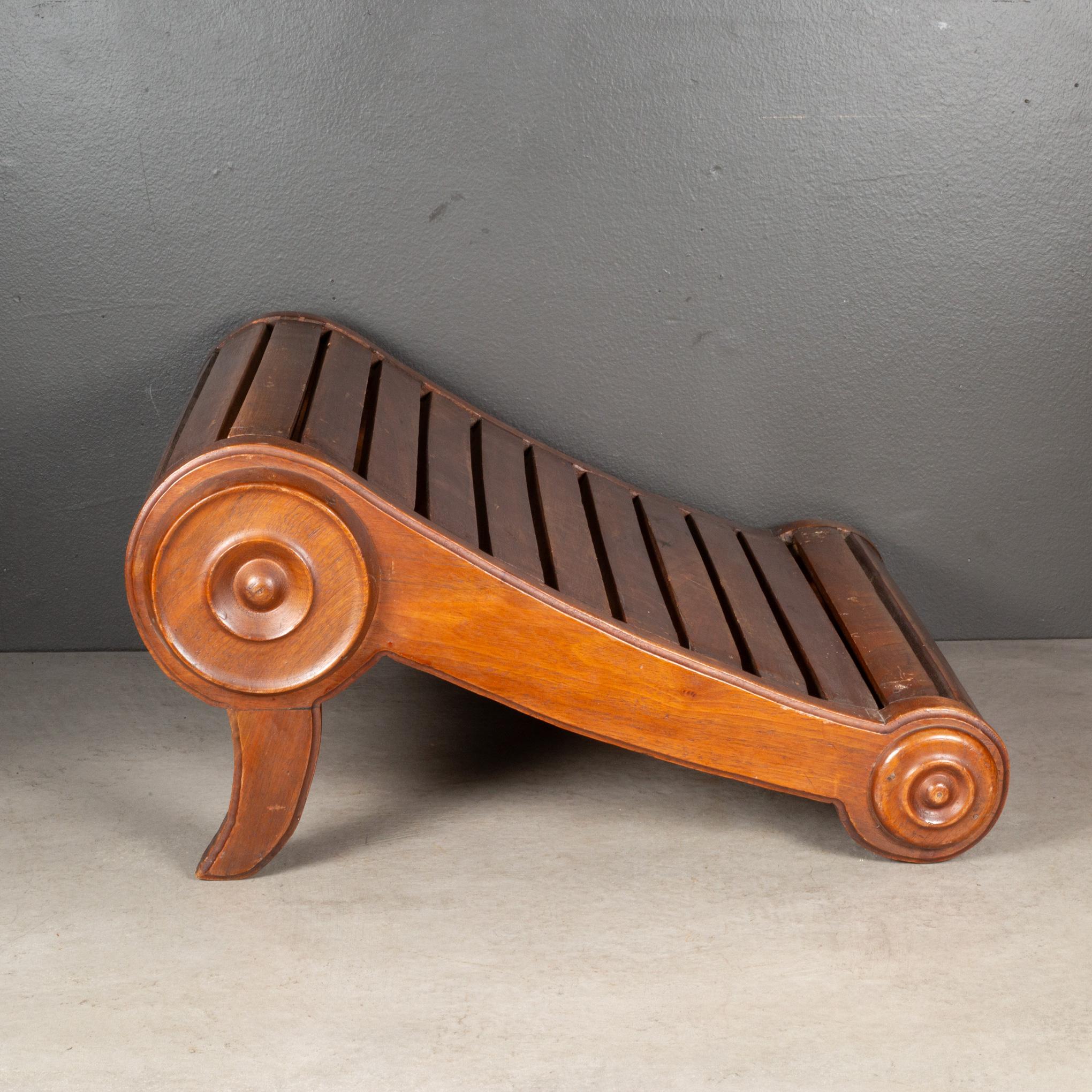About

A low handmade draftsman's footstool from the workshop of the Southern Pacific Railway building in San Francisco. This piece could be used as a riser for objects or plants.

Creator southern pacific railway, California.
Date of manufacture