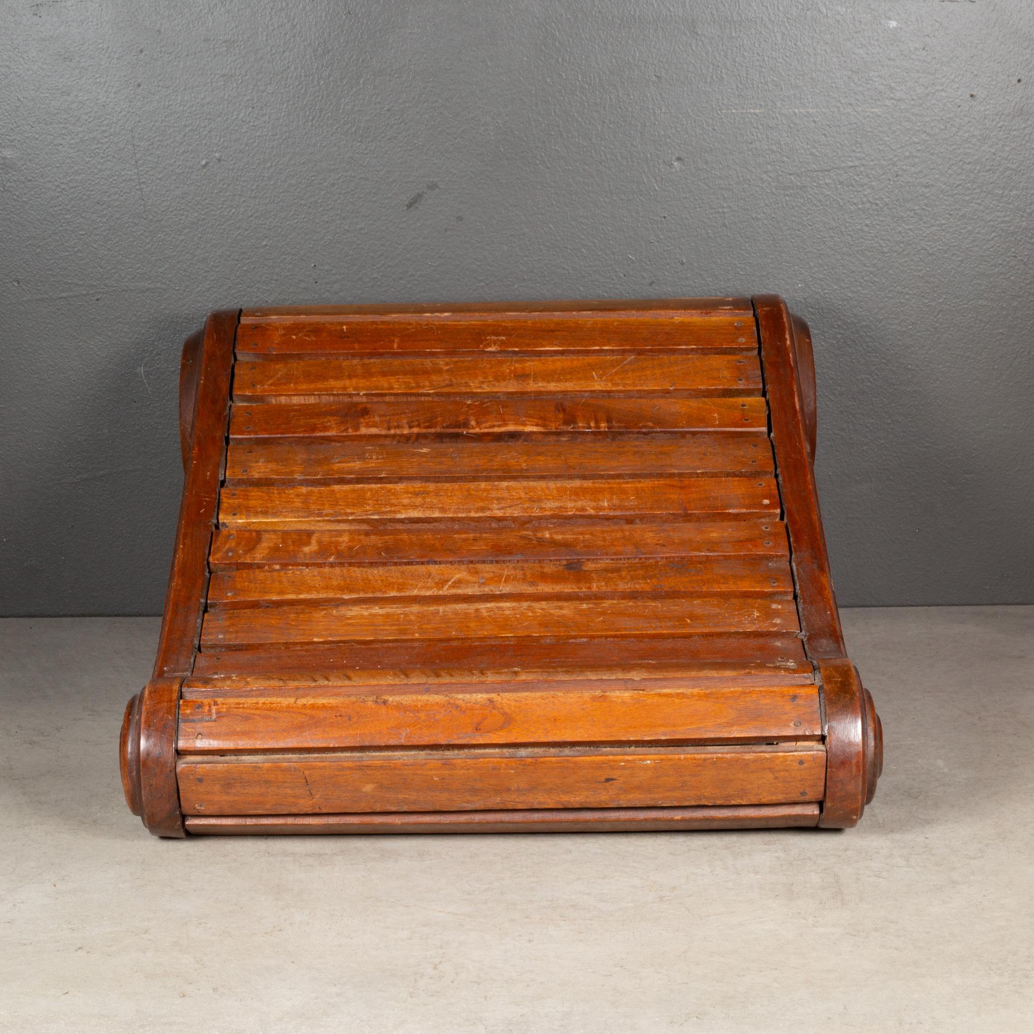 Industrial 19th C. Victorian Mahogany Foot Stool c.1800s