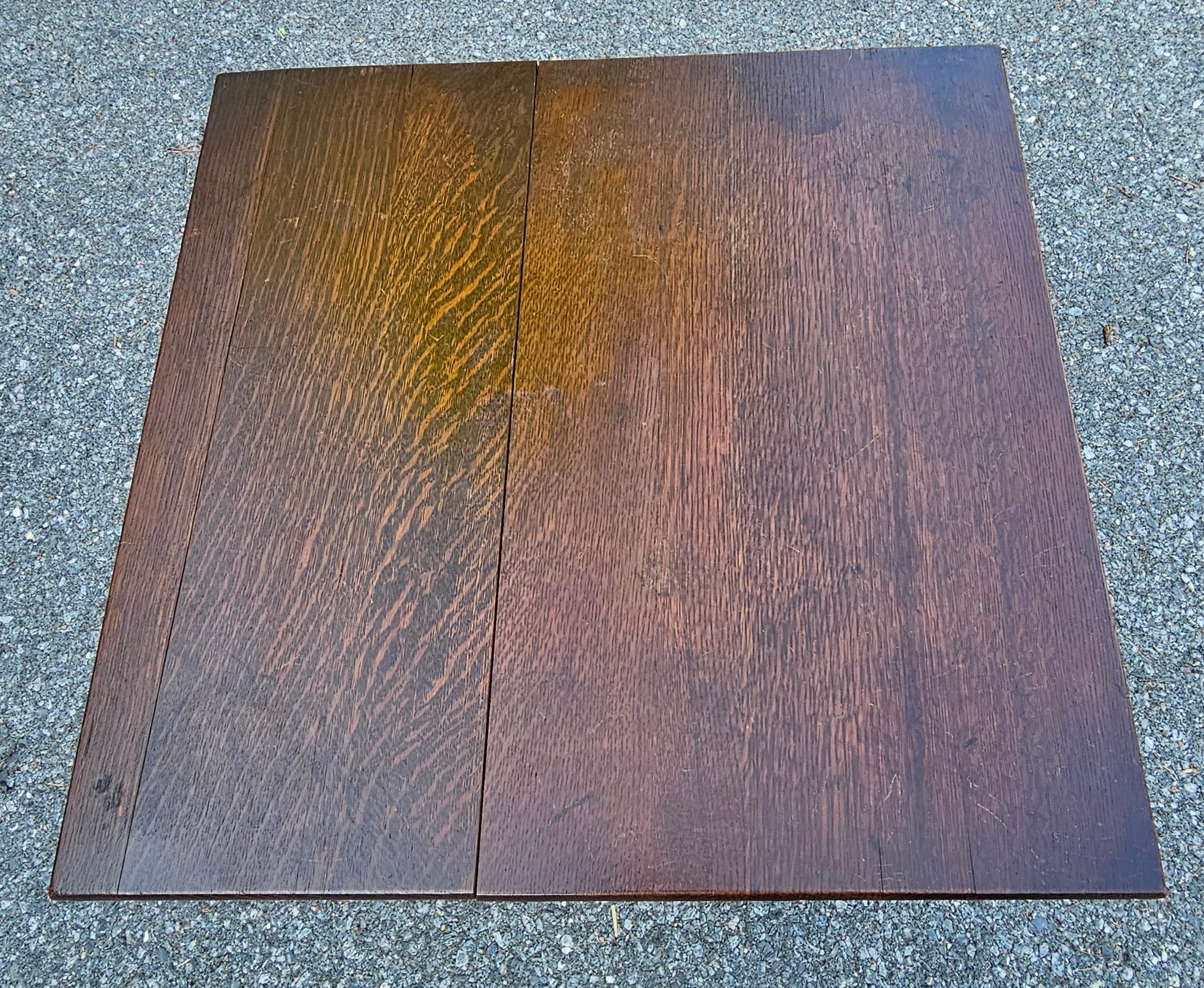 Stained 19th C. Victorian Oak Claw and Glass Ball Foot Parlor Table For Sale