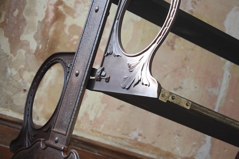 19th C W. Lucy and Co Ltd of Oxford Cast Iron Adjustable Racking Shelving For Sale at 1stDibs