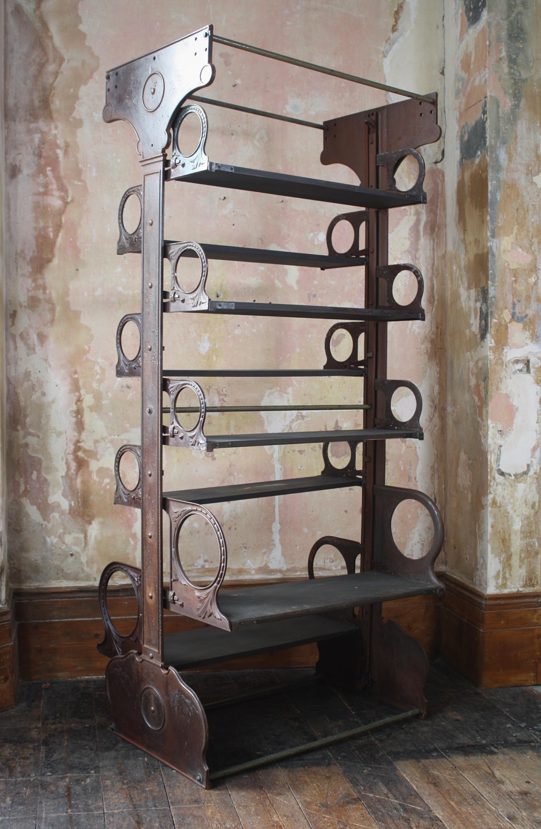 19th C W. Lucy & Co Ltd of Oxford Cast Iron Adjustable Racking Shelving  4