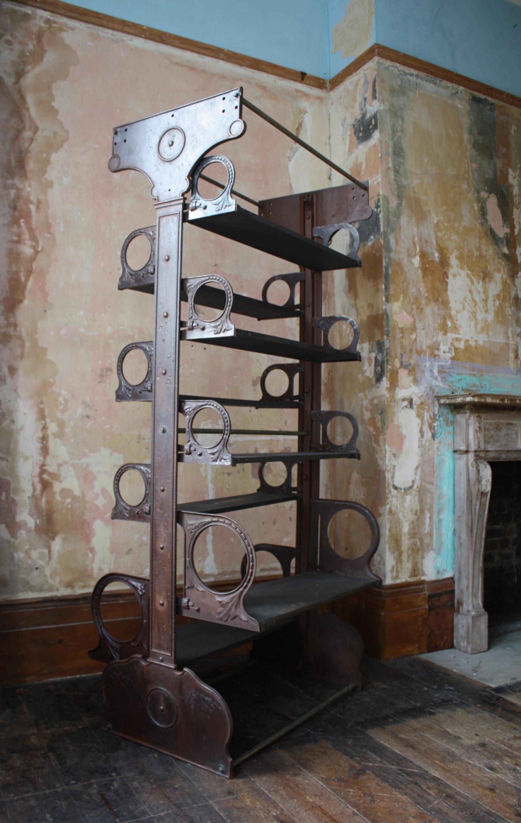 19th C W. Lucy & Co Ltd of Oxford Cast Iron Adjustable Racking Shelving  6