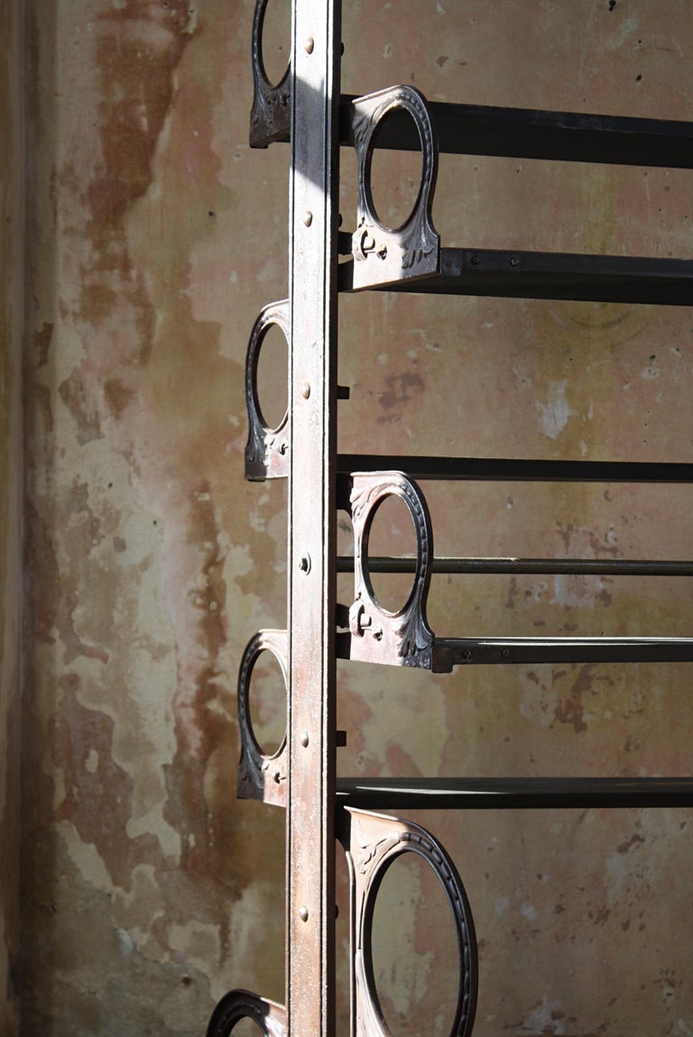 19th C W. Lucy and Co Ltd of Oxford Cast Iron Adjustable Racking Shelving For Sale at 1stDibs