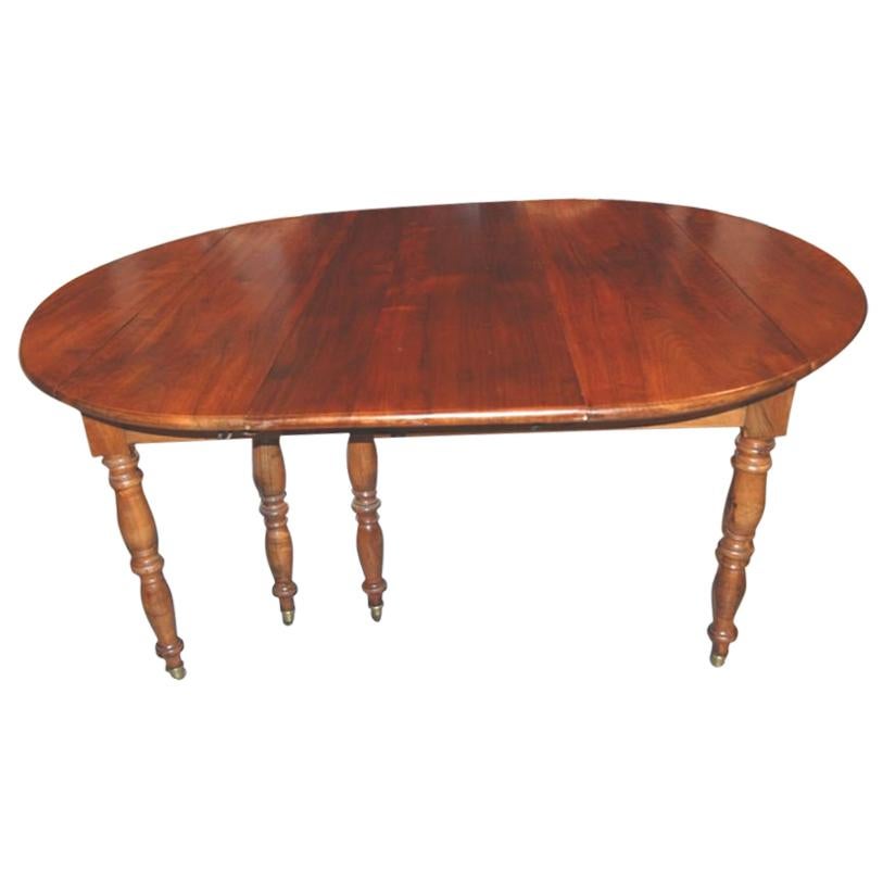 19th c. Walnut Extension Table For Sale