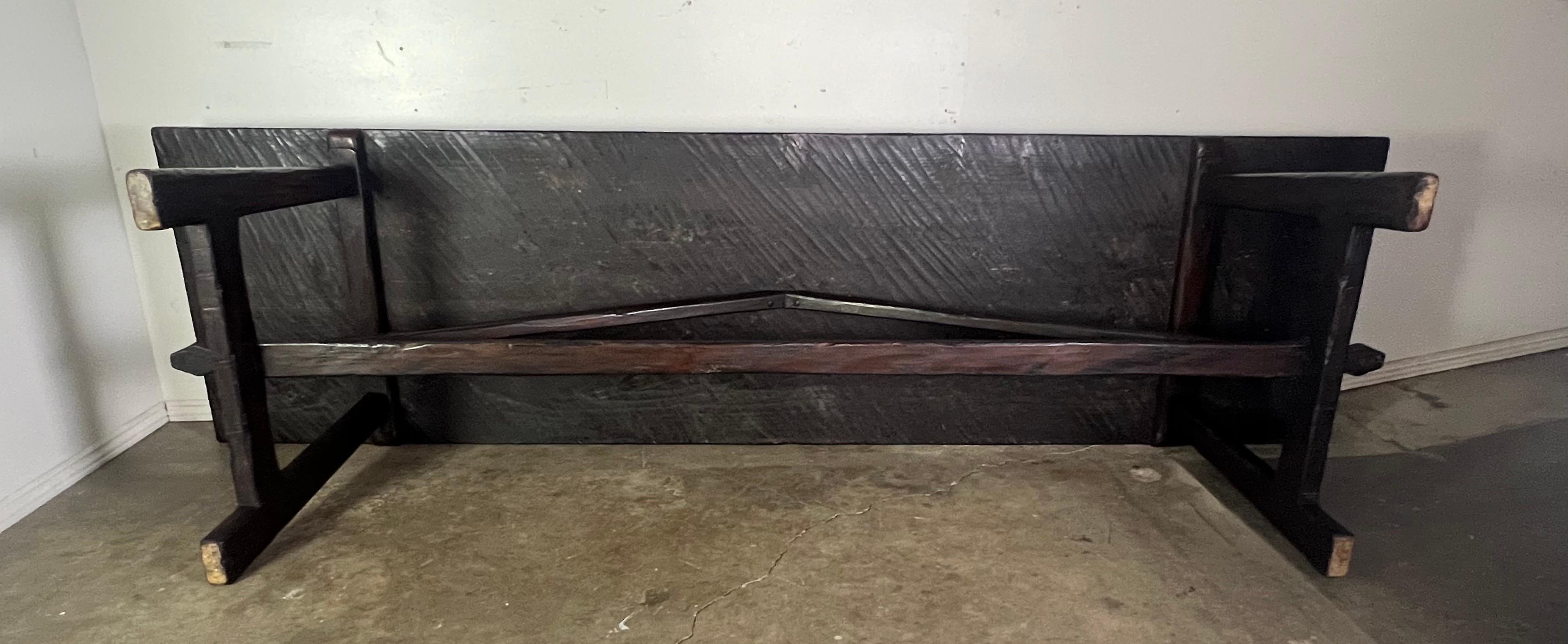 19th C. Walnut Italian Primitive Style Dining Table 1