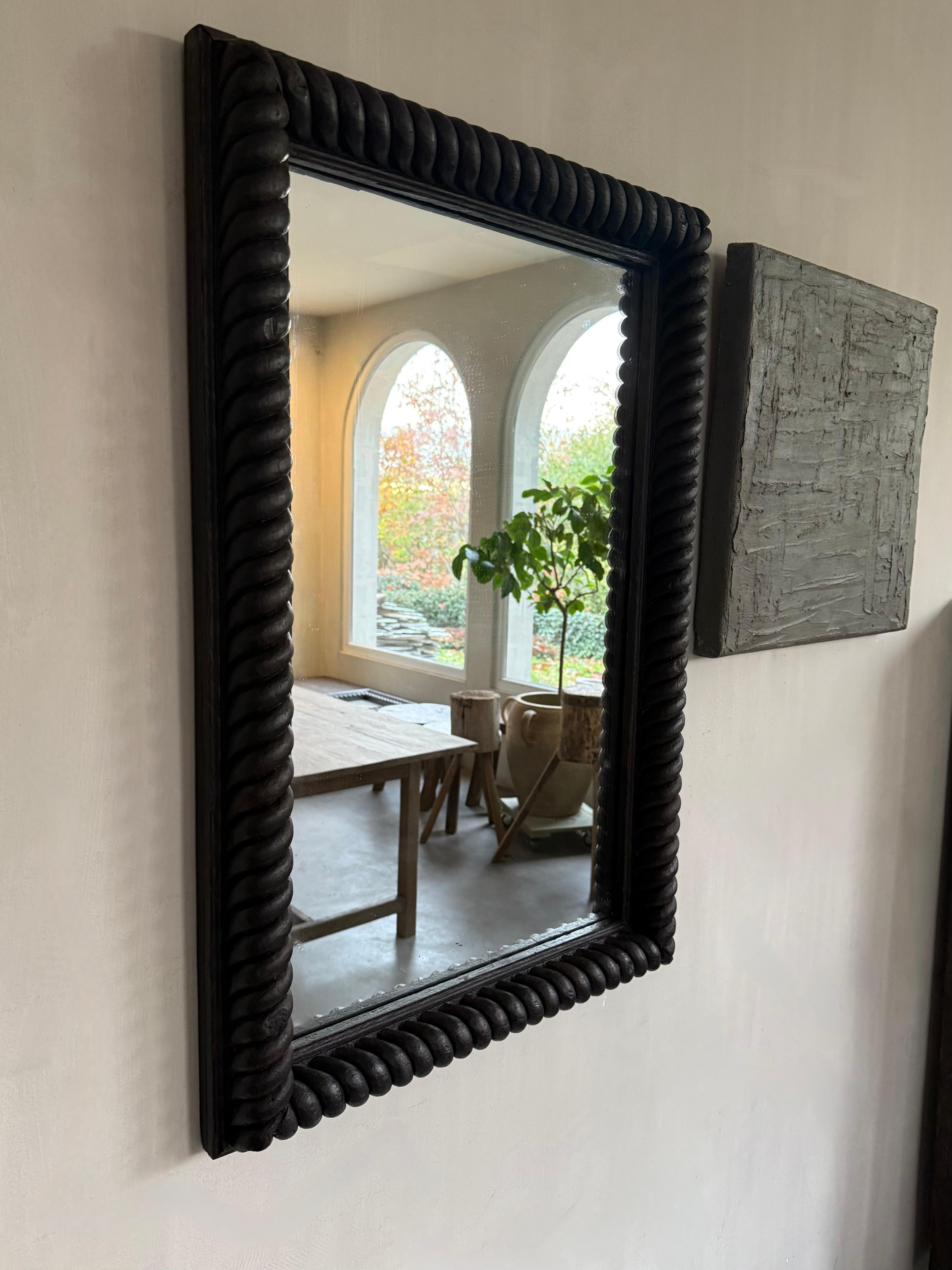 19th C Walnut Mirror For Sale 3