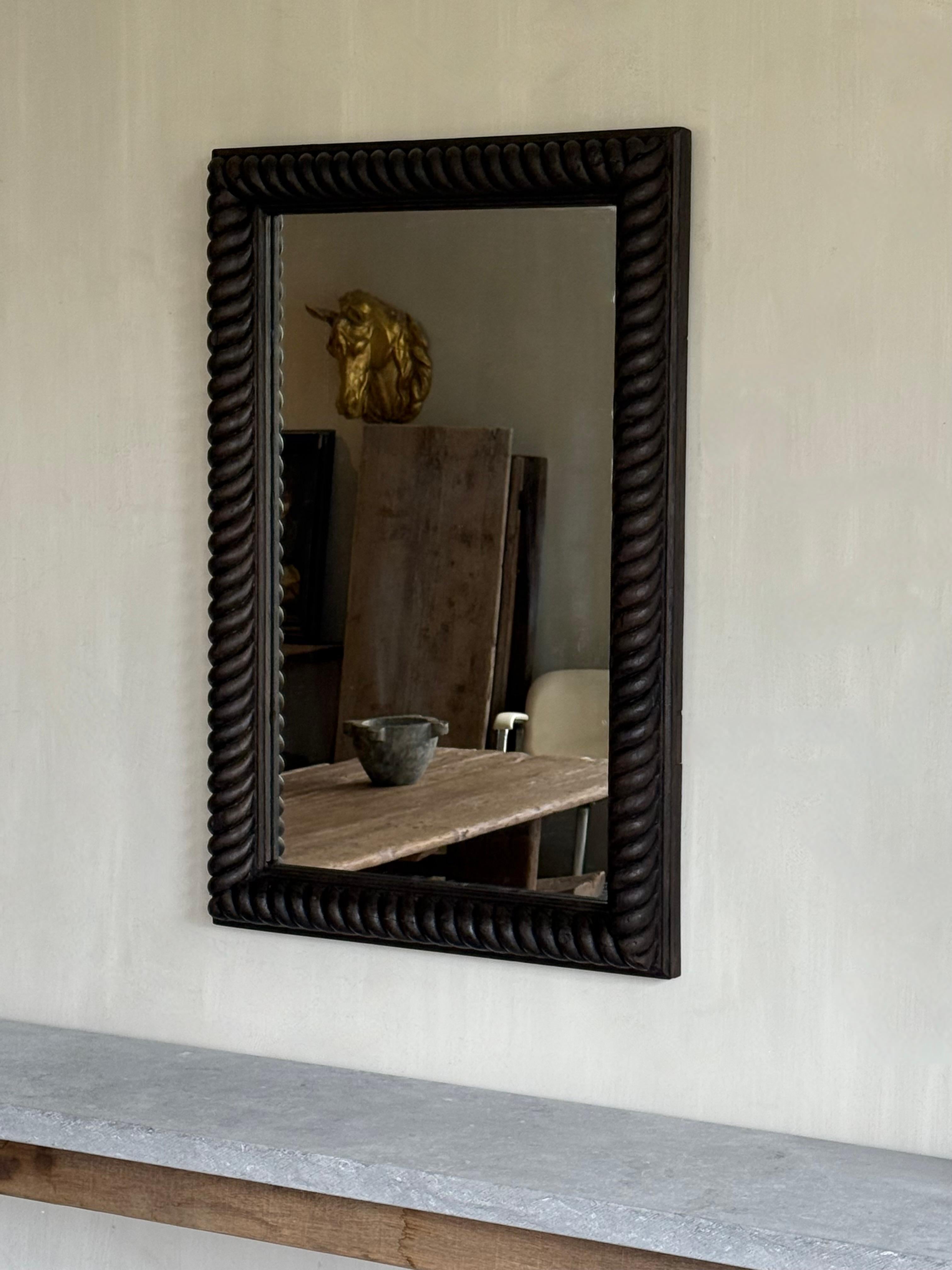 19th Century 19th C Walnut Mirror For Sale