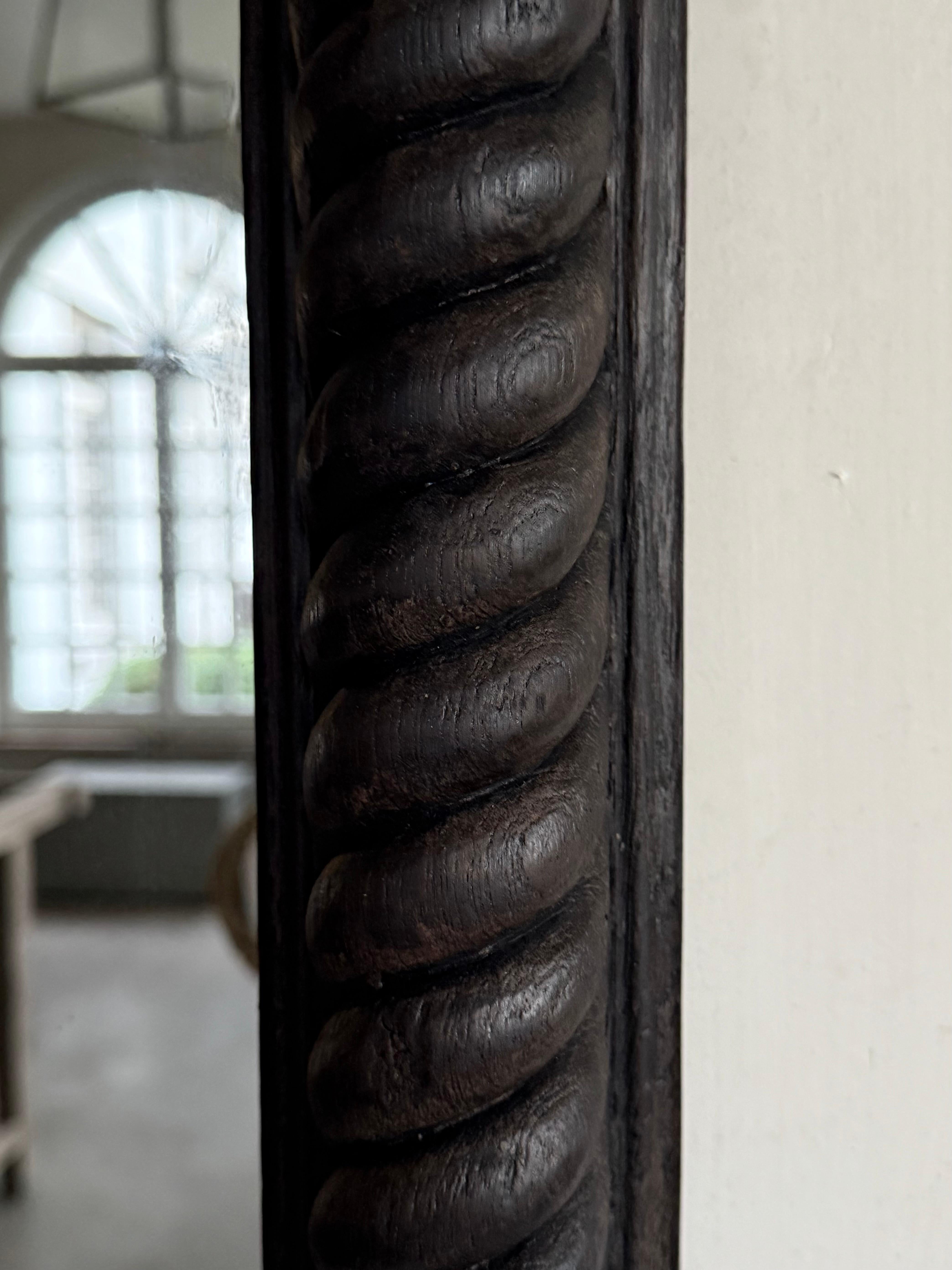 19th C Walnut Mirror For Sale 1