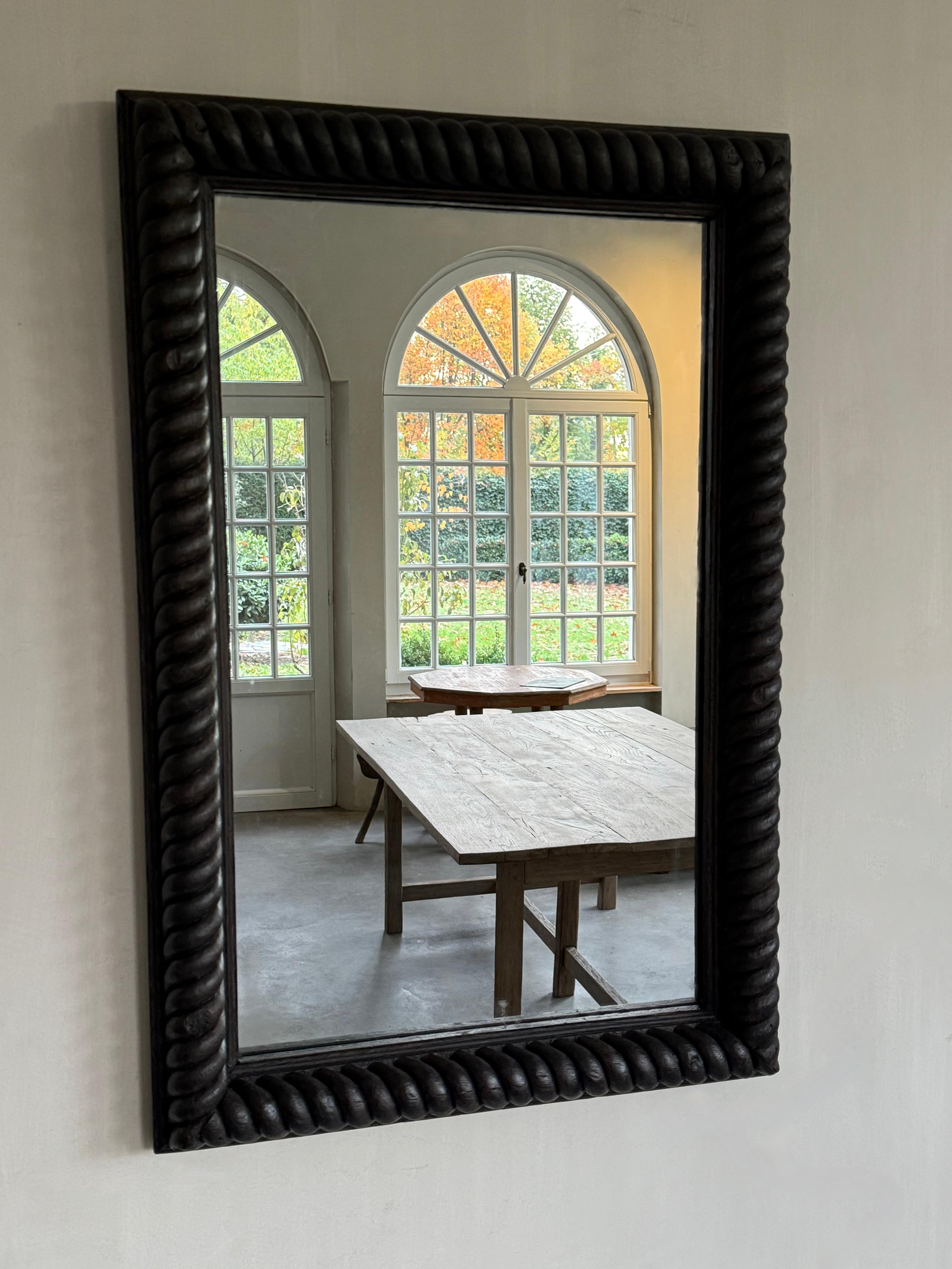 19th C Walnut Mirror For Sale 2