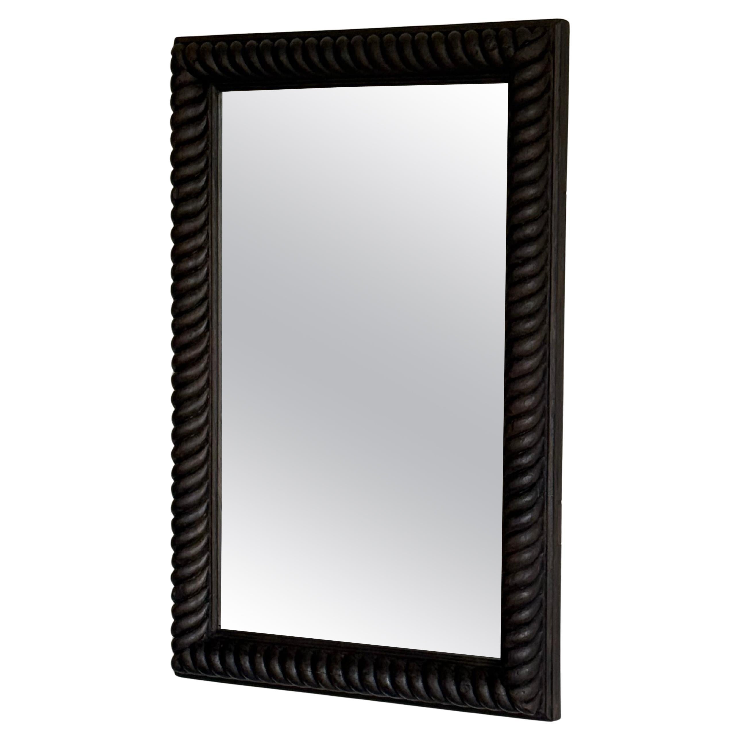 19th C Walnut Mirror For Sale