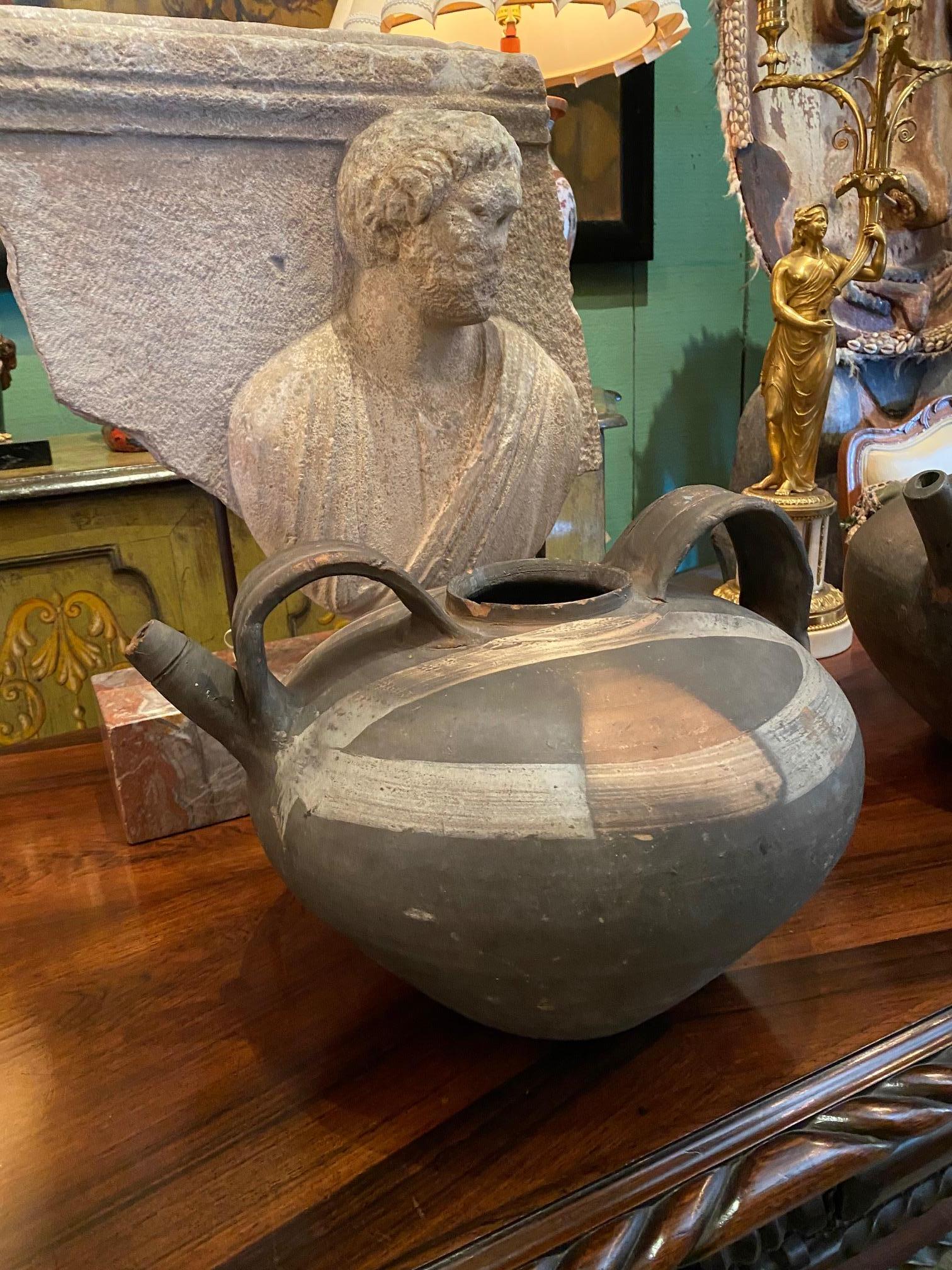 Fait main Pichet à eau Poterie artisanale Pichet Vase Antiquités LA CA décor de centre de table en vente