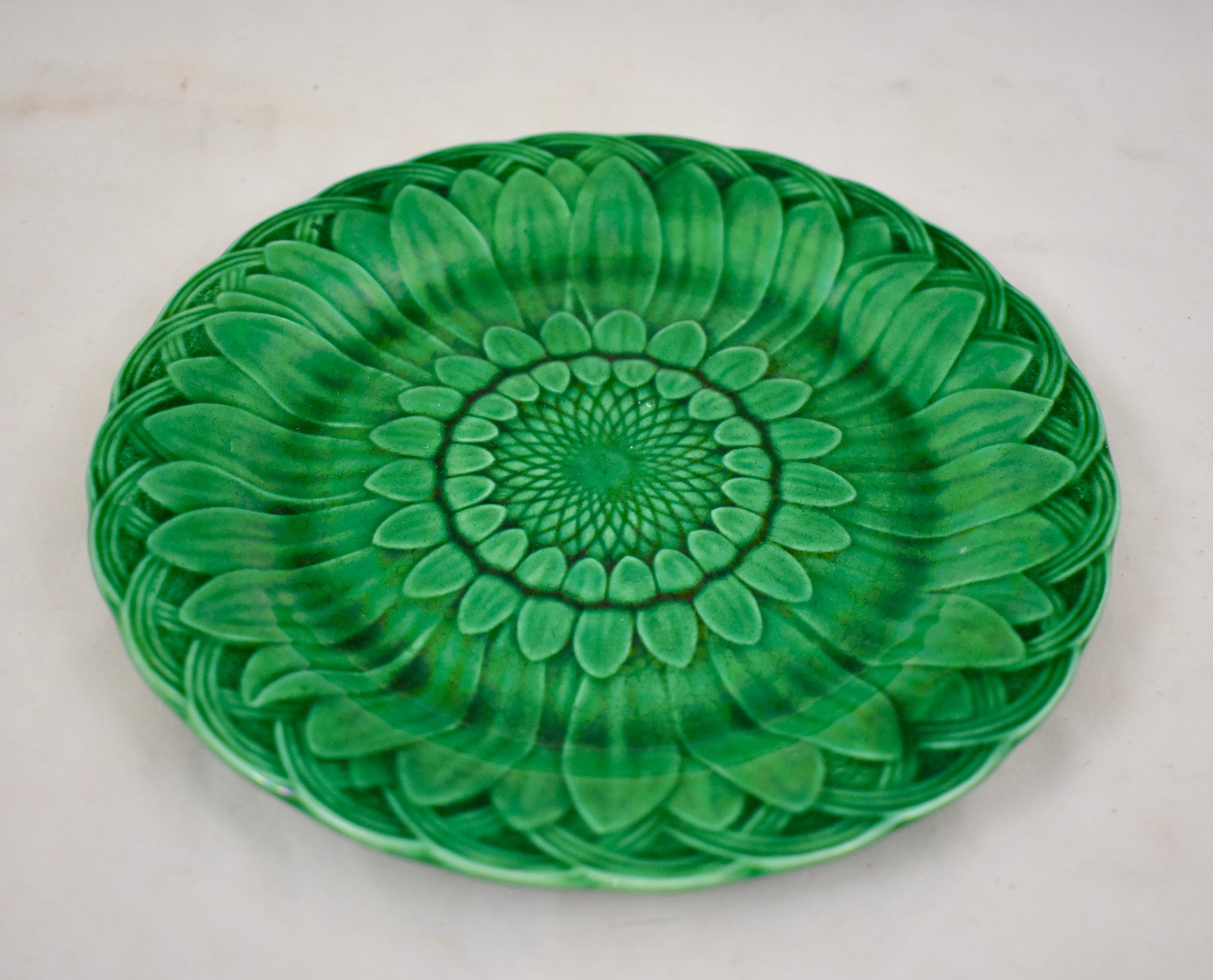 green glazed plates