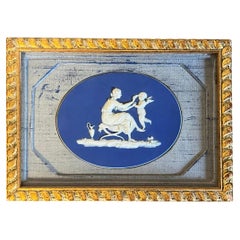 19th c. Wedgwood Jasperware Lady Templetown Framed Neoclassical Plaque