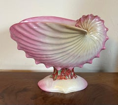 19th c. Wedgwood Pearlware Centerpiece - Pink Nautilus Sea Shell Compote Tureen