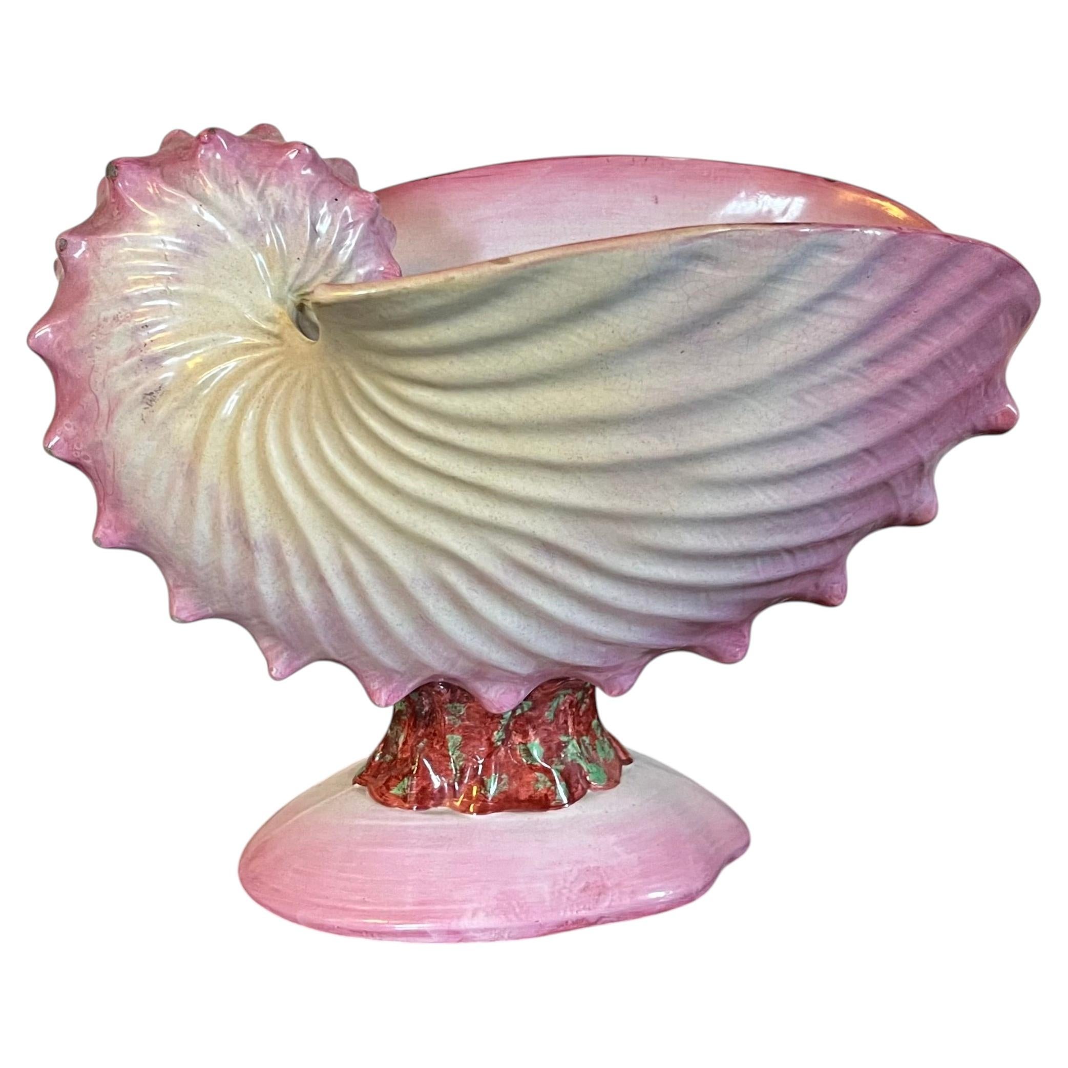 19. Jahrhundert. Wedgwood Perlengeschirr Tafelaufsatz - Rosa Nautilus Muschel Kompott-Terrine