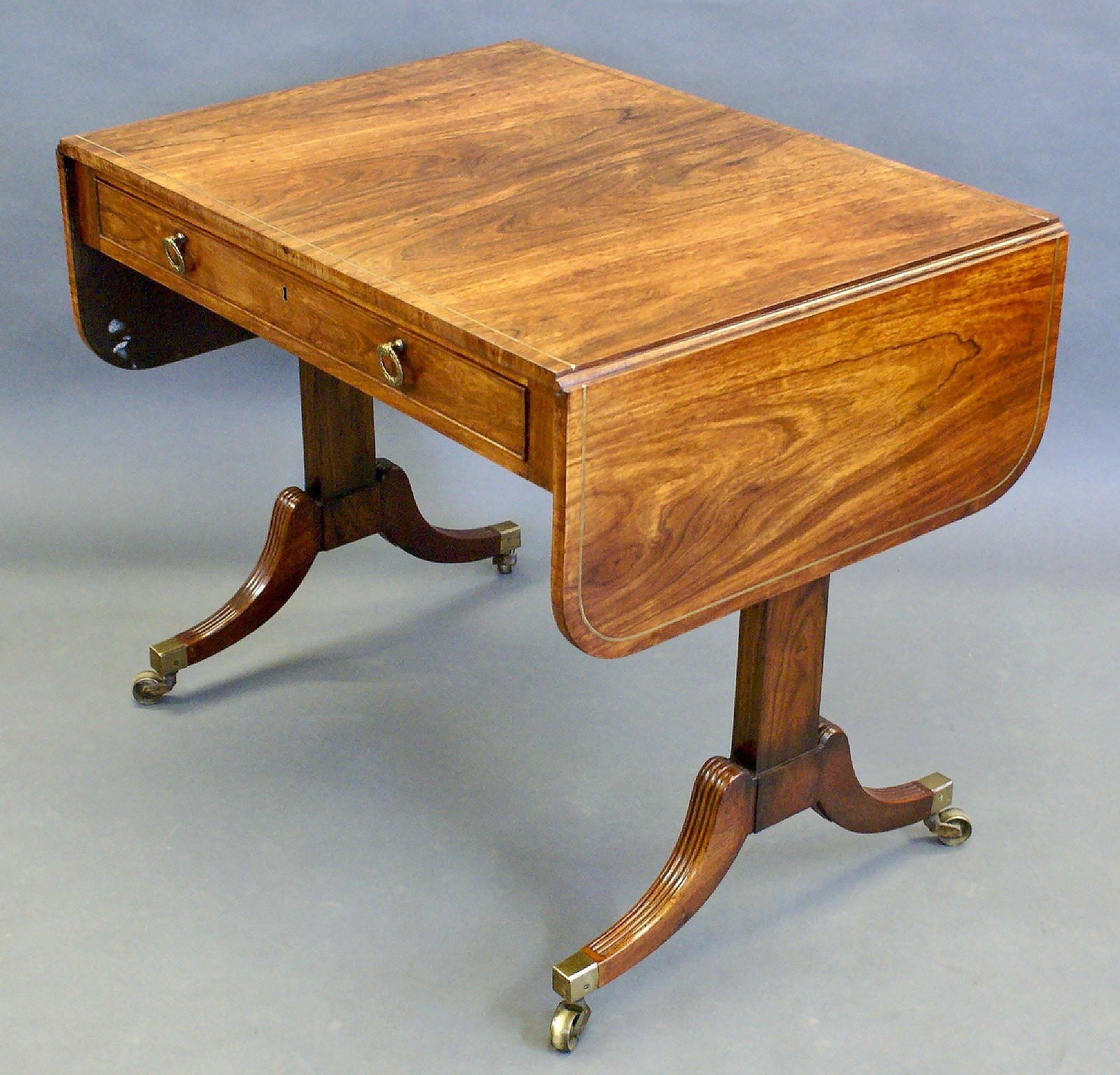 19th Century Well Proportioned English Rosewood Sofa Table 2