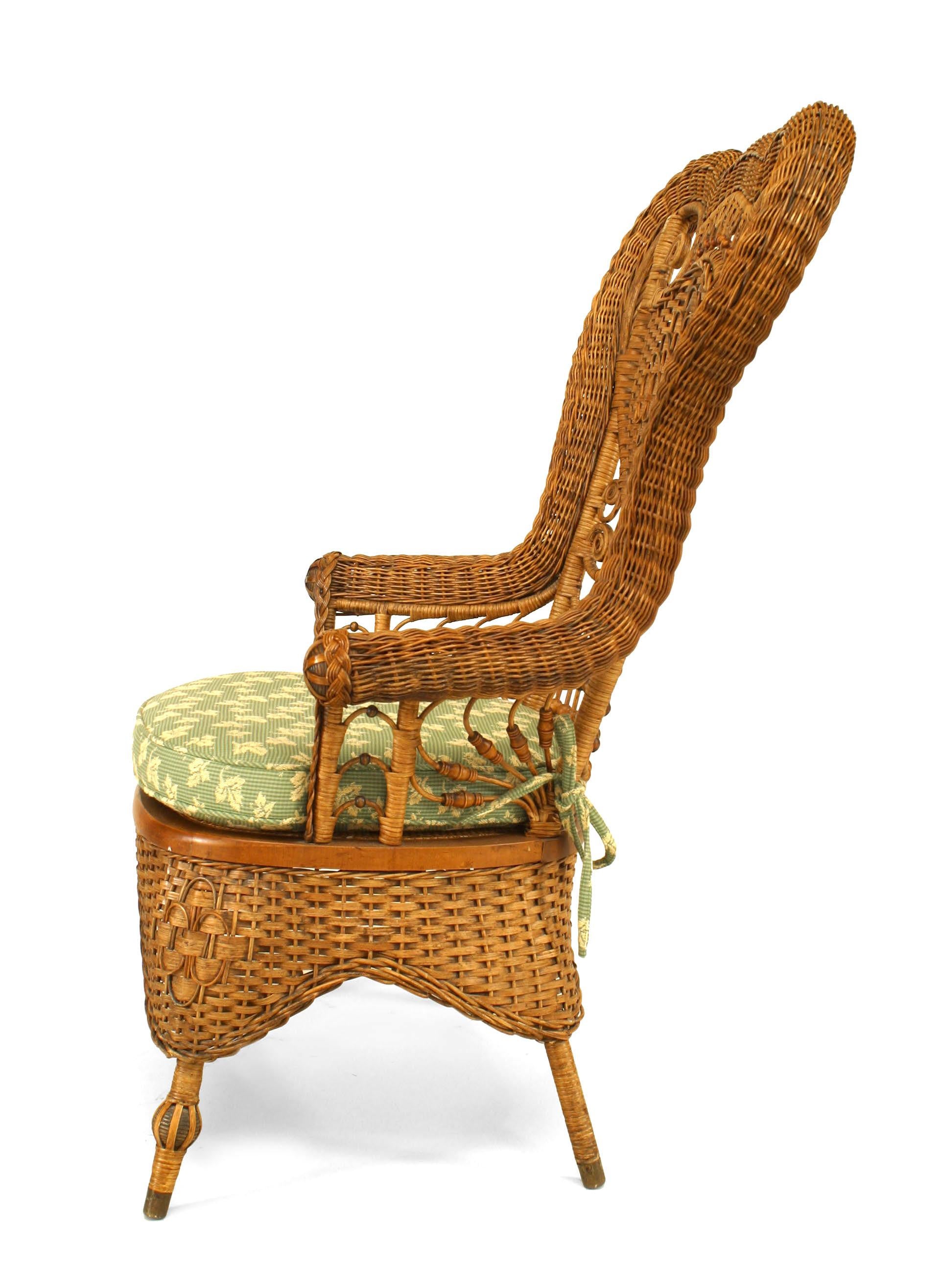 high back wicker chairs