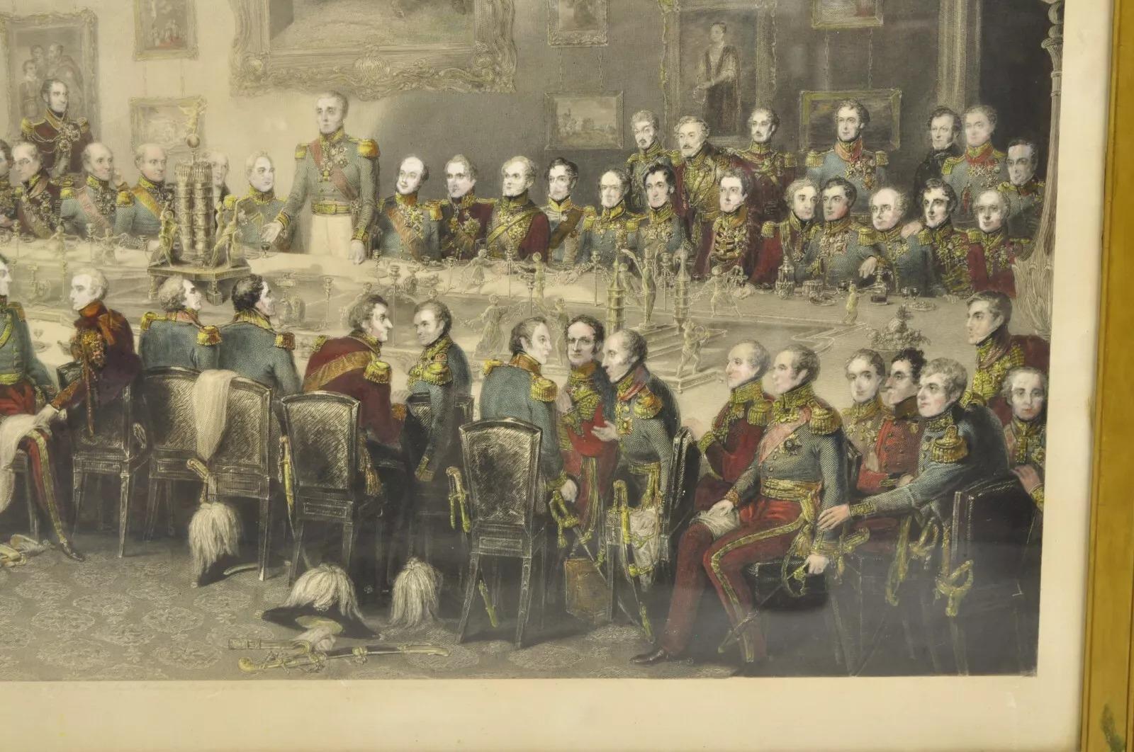 Gerahmte Gravur von William Salter „The Waterloo Banquet at Apsley House“, 19. Jahrhundert im Angebot 11