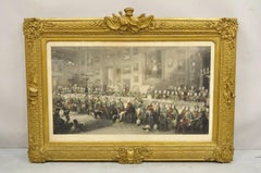 19th C. William Salter "The Waterloo Banquet at Apsley House" Framed Engraving