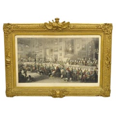 Gravure encadrée de William C.I.C. "The Waterloo Banquet at Apsley House" (Le banquet de Waterloo à Apsley House)