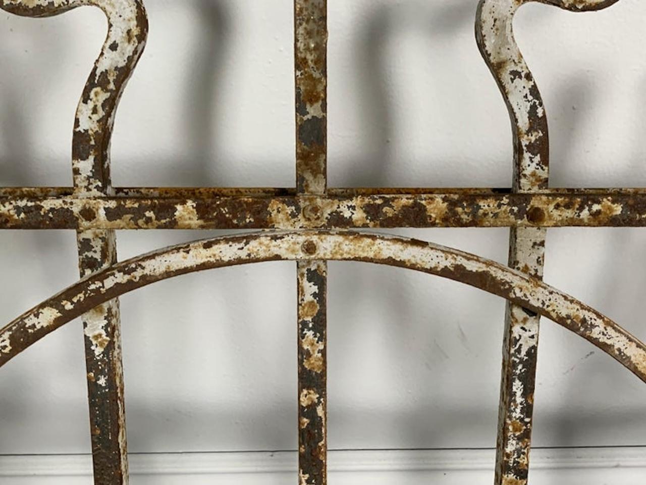 19th C. Wood and Wrought Iron Panel For Sale 3