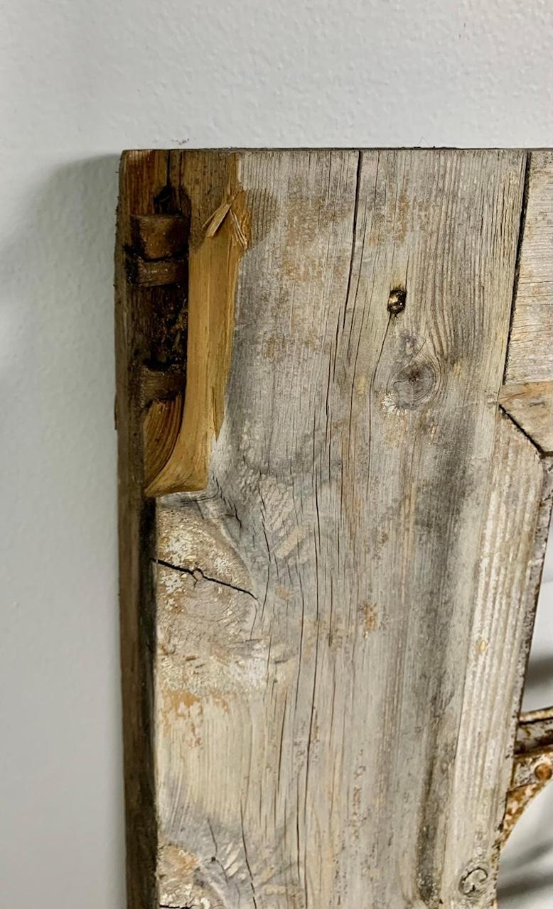 19th Century 19th C. Wood and Wrought Iron Panel For Sale