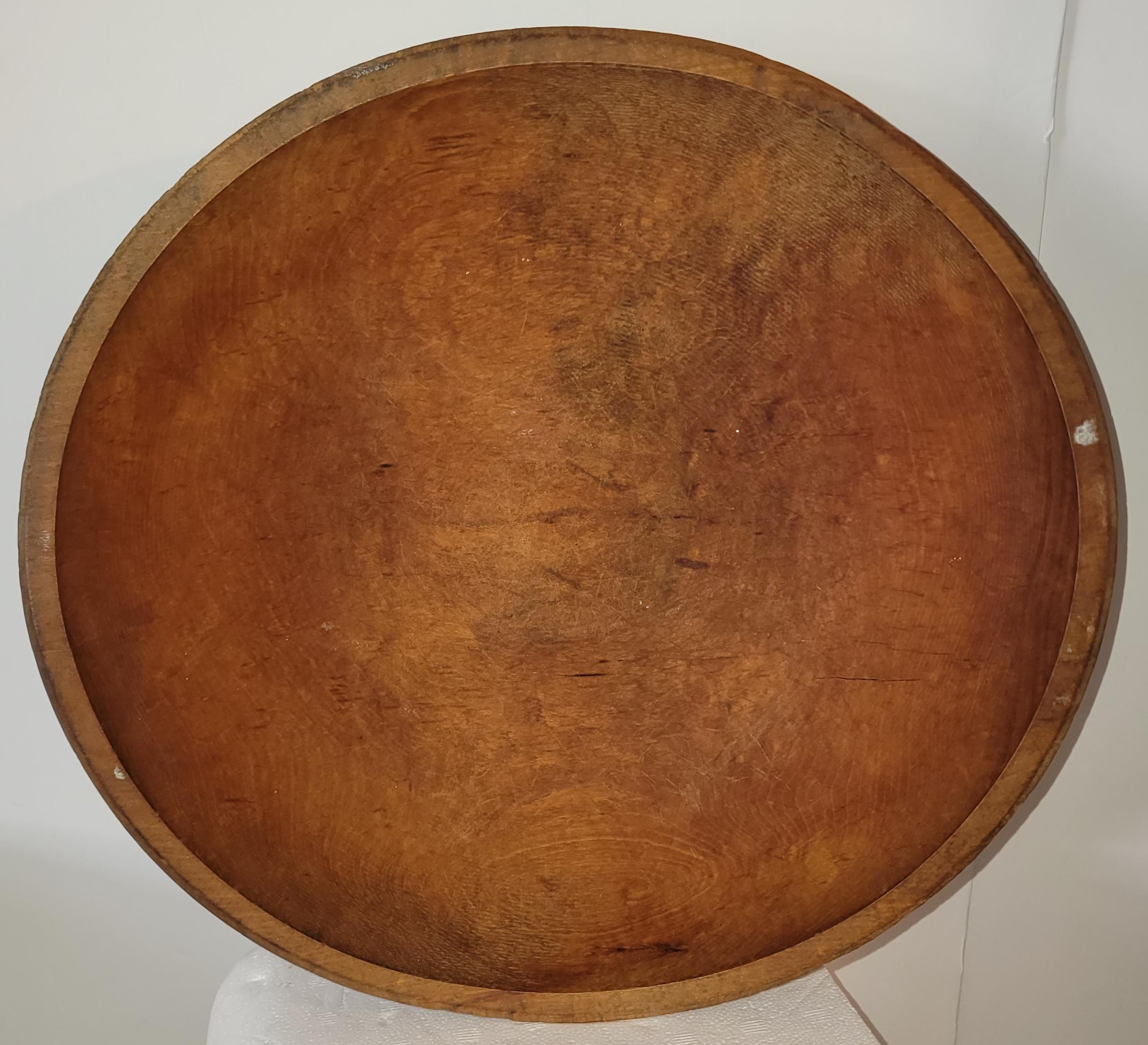 19th C Wooden Bowl with 40 Pieces of Stone Fruit For Sale 8