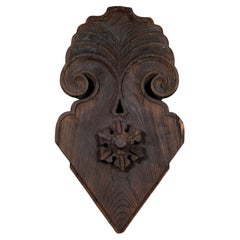 19th c. Wooden Japanese Roof Ornament