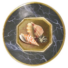 19th c Worcester Porcelain Flight Barr Conchological Sea Shell Saucer Plate 1805