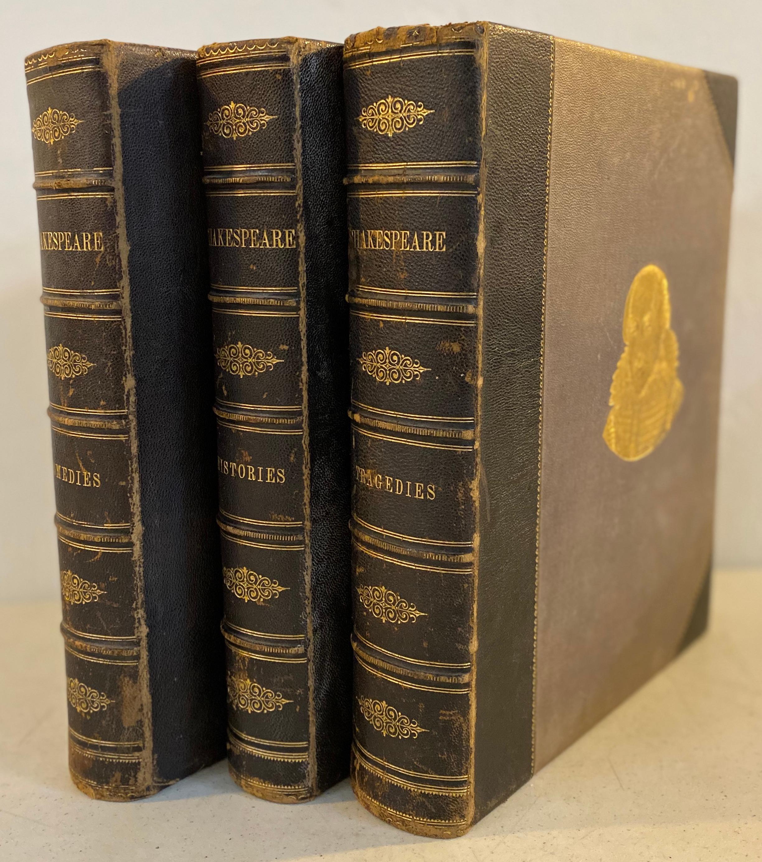 19th century Works of William Shakespeare comedies, histories, tragedies 3 volumes

Each volume is filled with a collection of outstanding highly detailed engravings

Each volume measures 10
