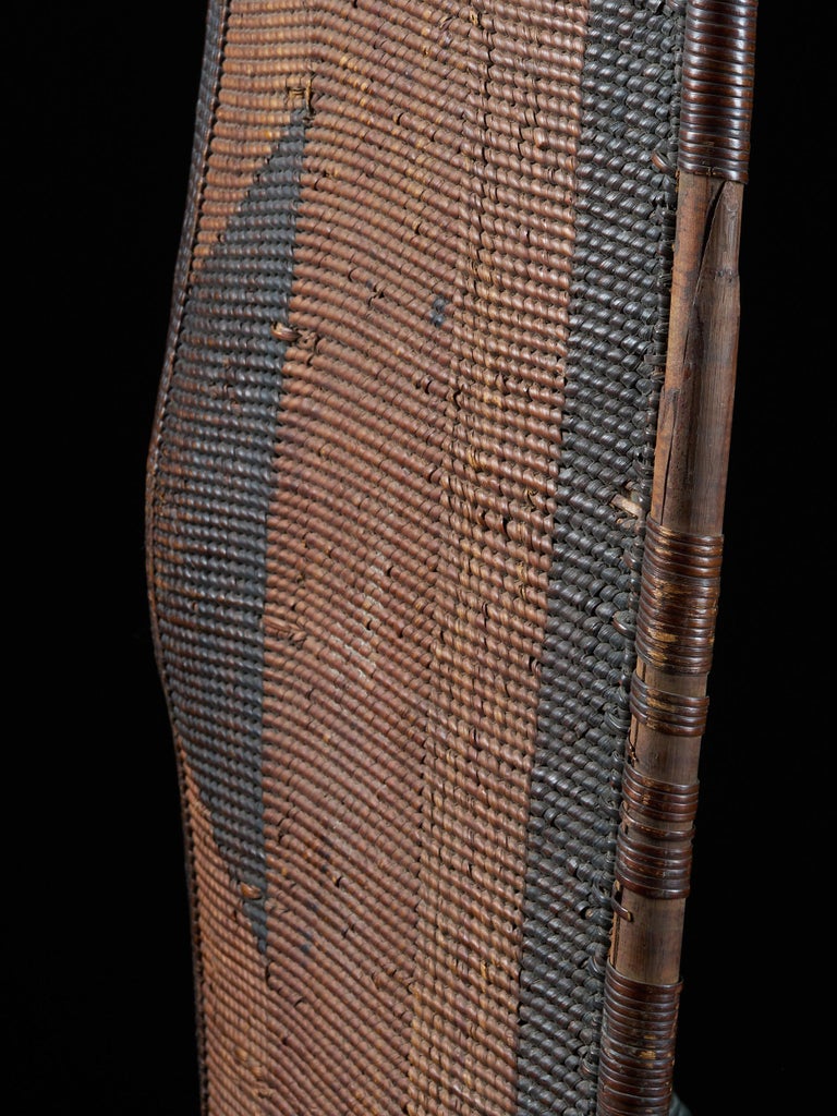 Woven Wicker and Wood Azande War Shield for a High Ranking Warrior, DRC For Sale 5