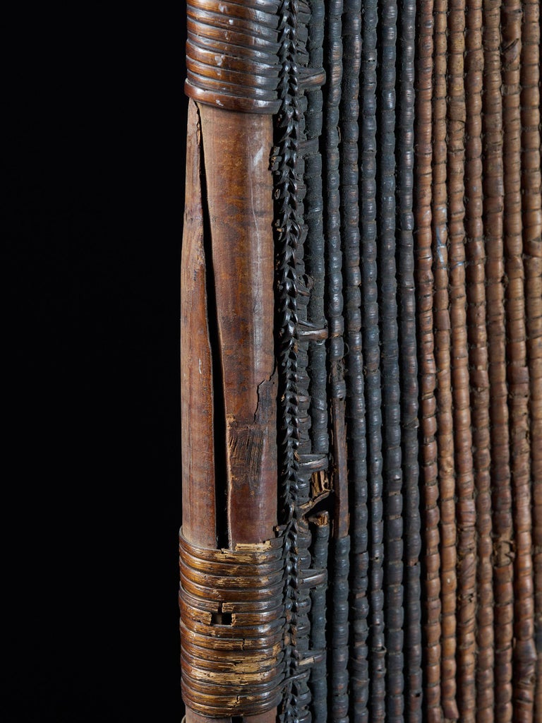Organic Material Woven Wicker and Wood Azande War Shield for a High Ranking Warrior, DRC For Sale
