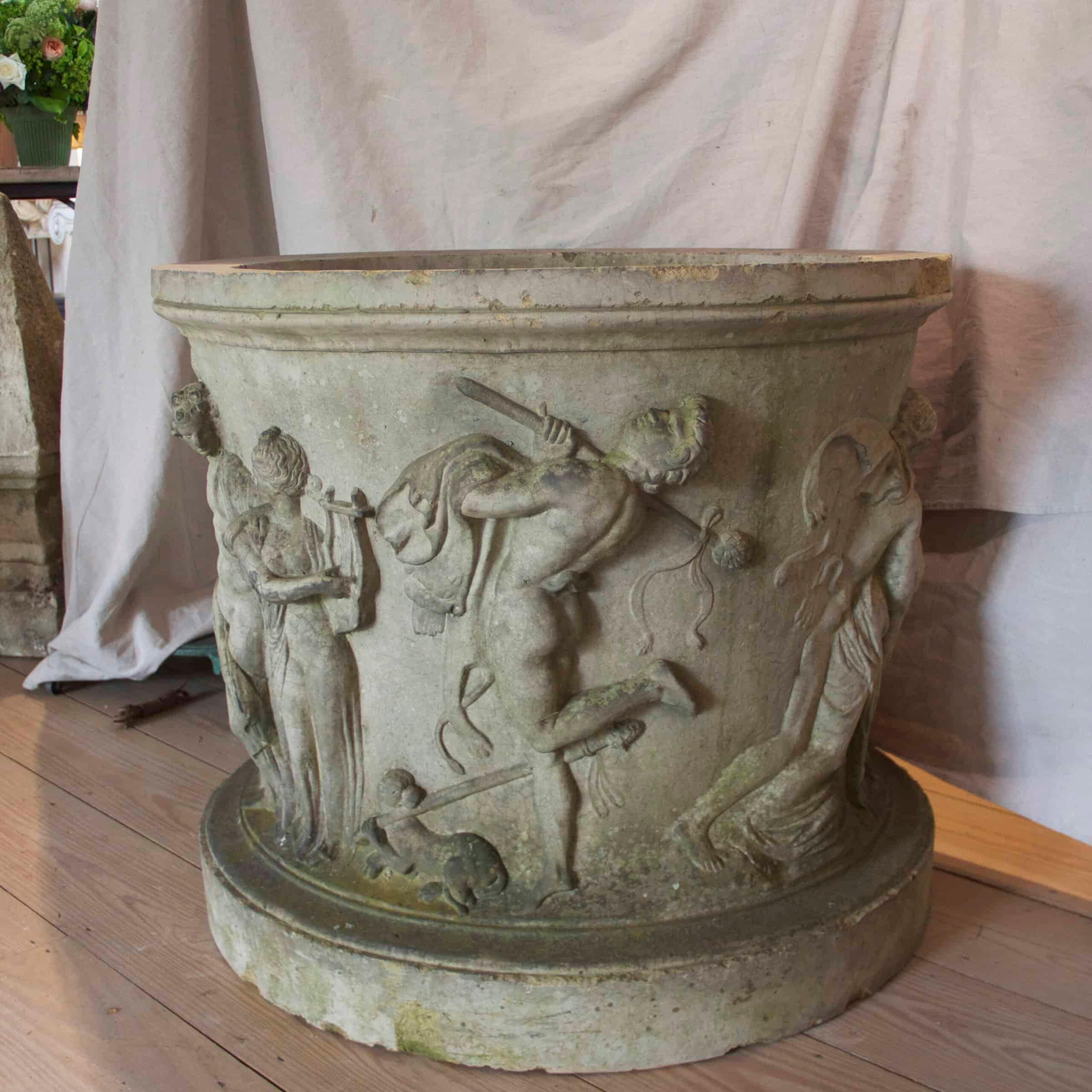 Neoclassico A.I.C., pozzo in terracotta gialla del XIX secolo di Galloway in vendita