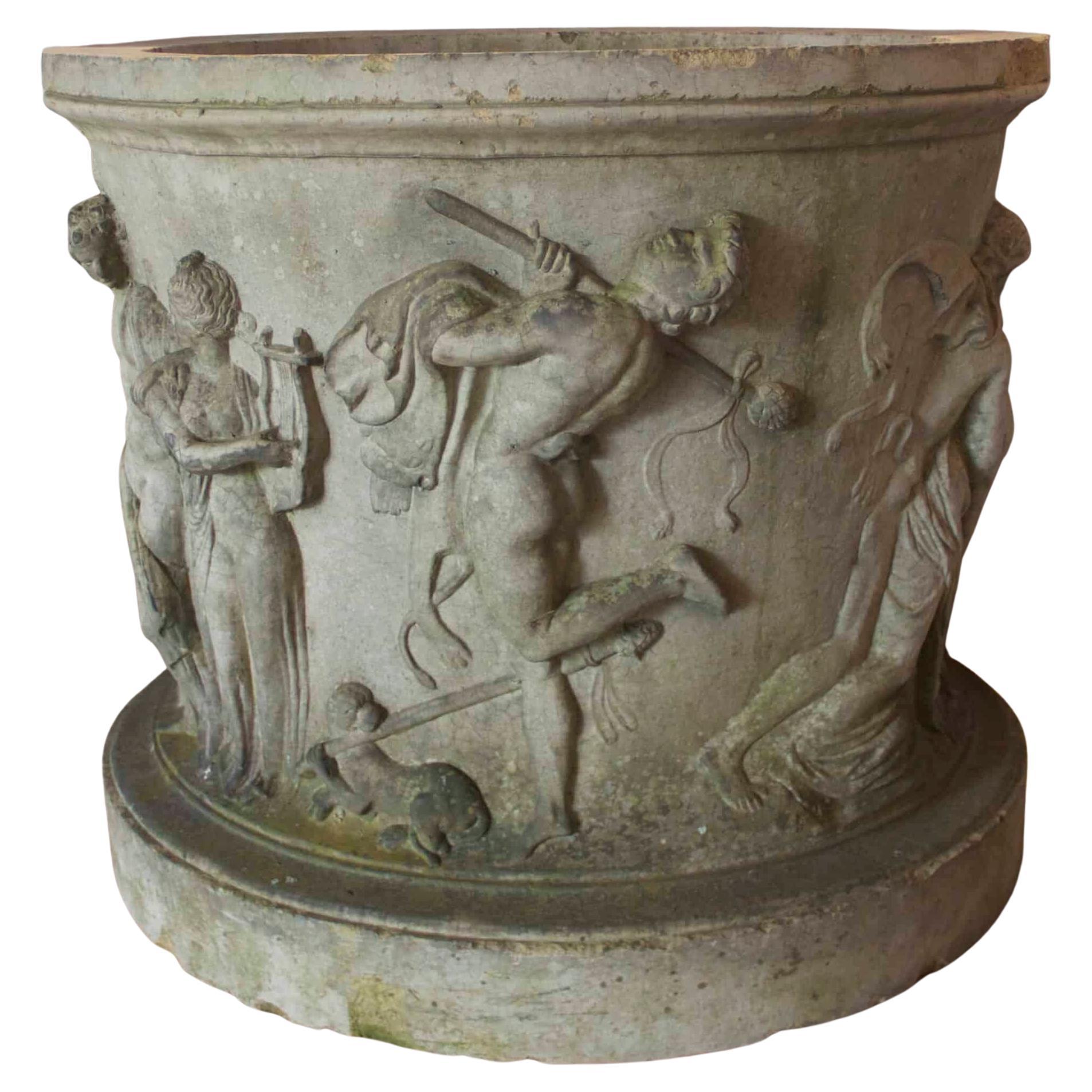 A.I.C., pozzo in terracotta gialla del XIX secolo di Galloway in vendita