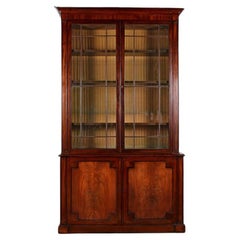 Antique 19th Cen. English Mahogany Glazed Bookcase