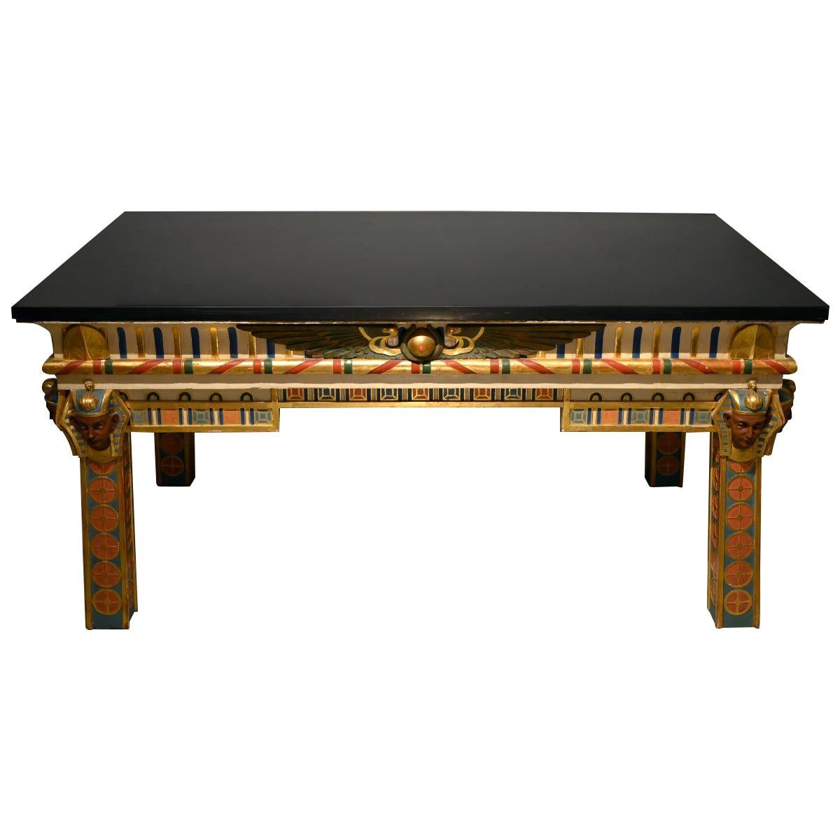 Gilt Carved Center Table Egypt Style Ismail Pasha Gezireh Palace Kairo For Sale