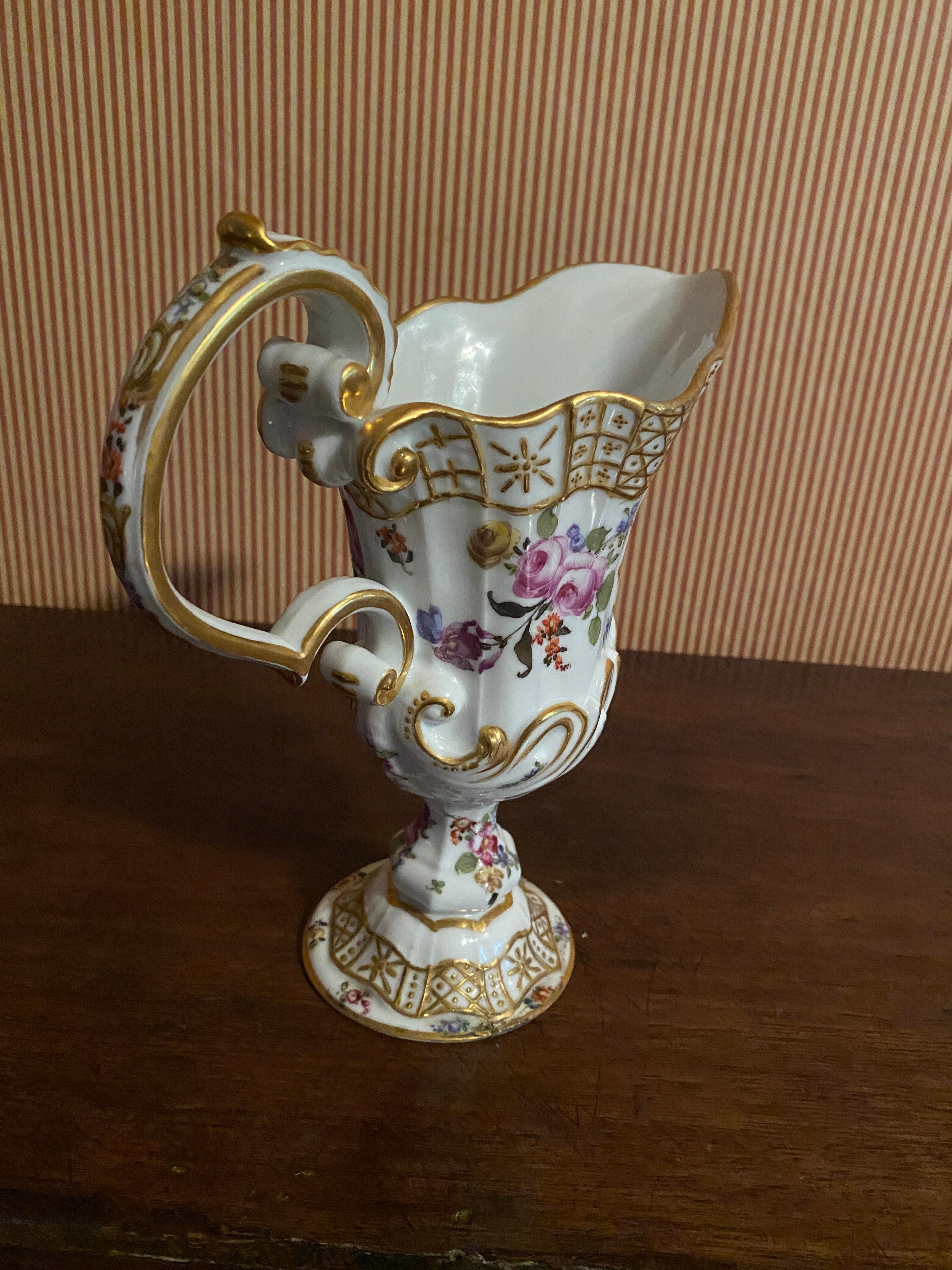 French 19th Cent. Choisy-le-Roy Ewer, in the Manner of Meissen, 