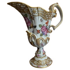 19th Cent. Choisy-le-Roy Ewer, in the Manner of Meissen, "Deutsche Bluemchen"