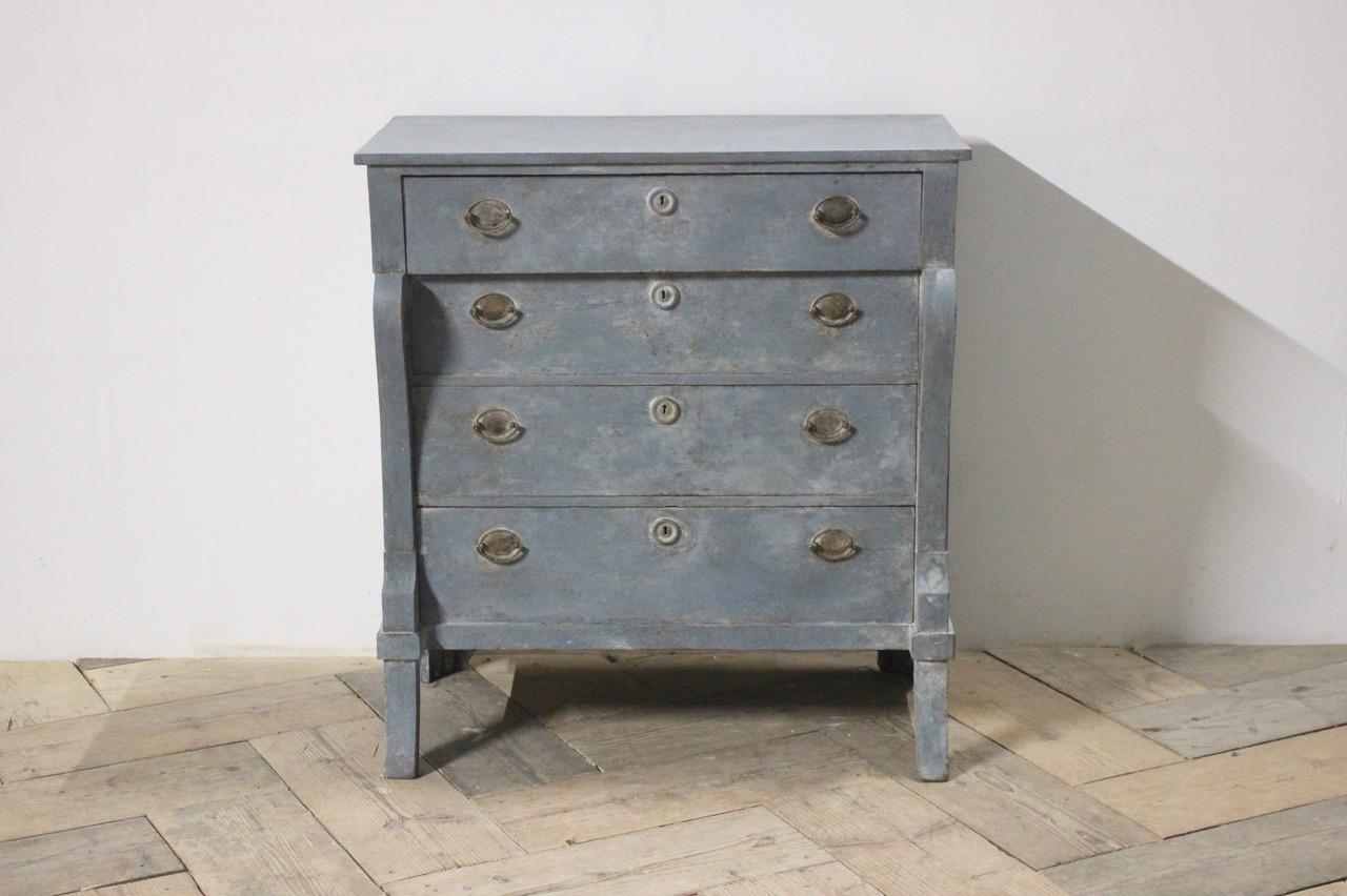 19th Century Dutch Painted Concave Commode 4