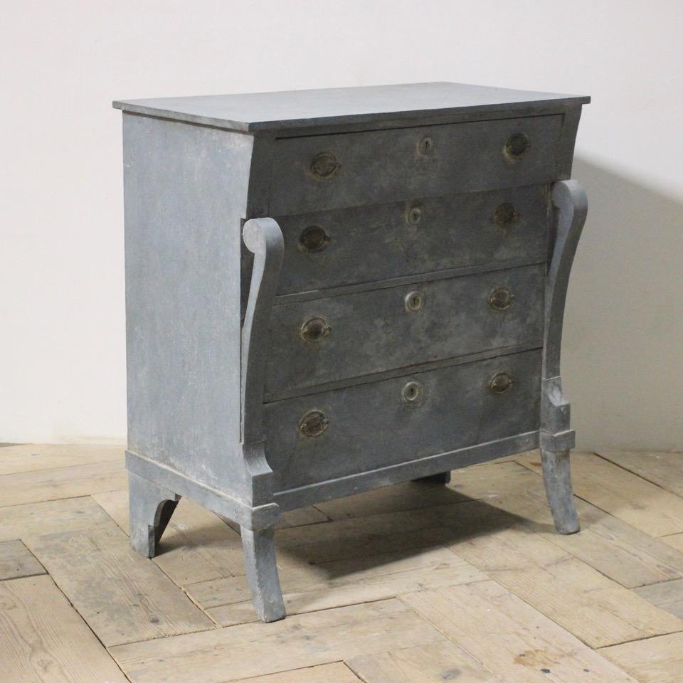 19th Century Dutch Painted Concave Commode 5
