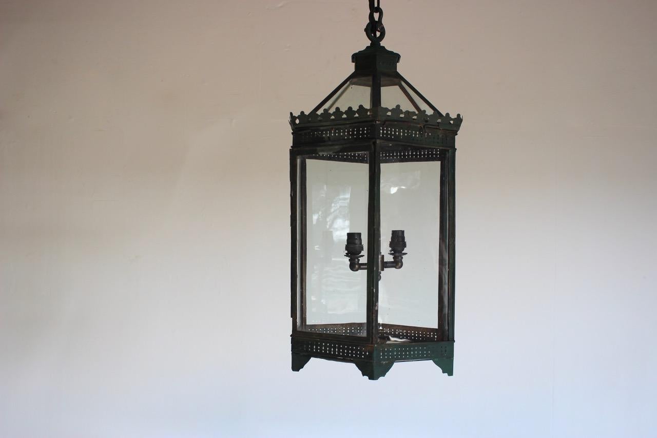 French 19th Century English Country House Toleware Lantern