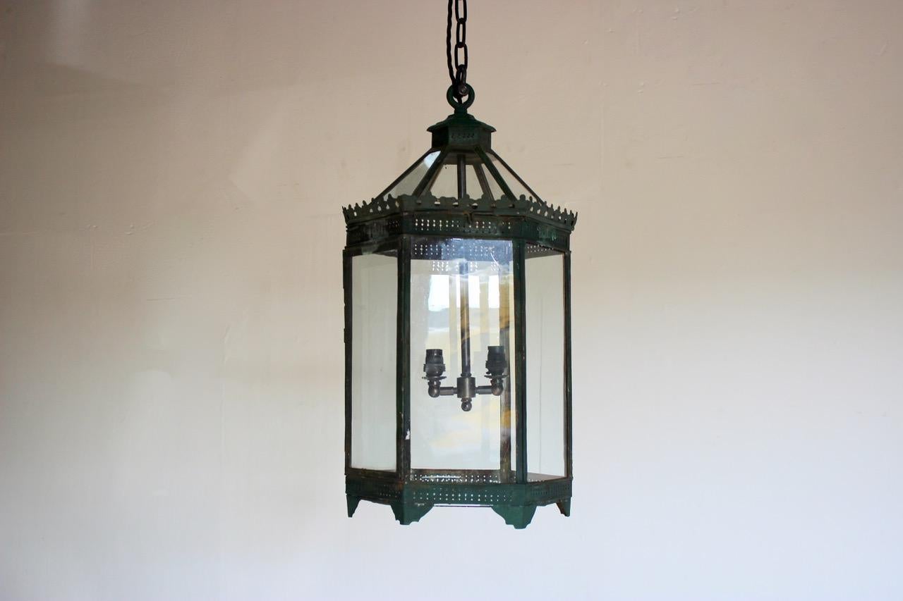 19th Century English Country House Toleware Lantern 1