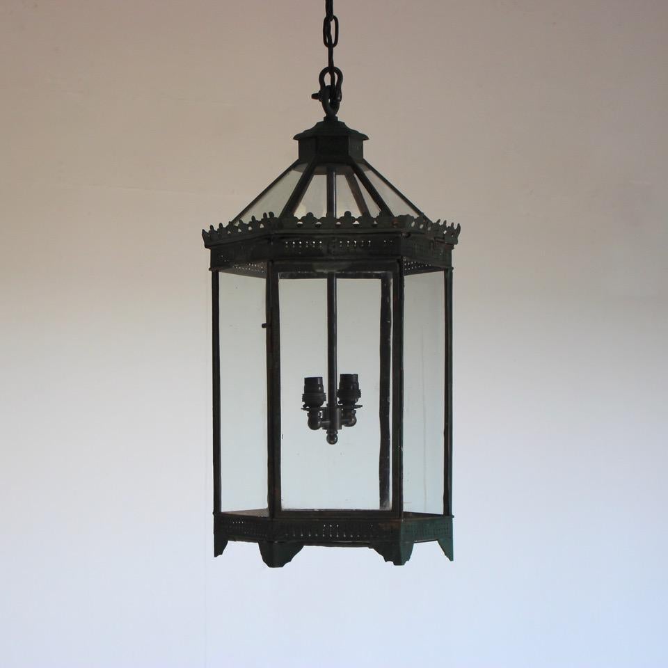 19th Century English Country House Toleware Lantern 3
