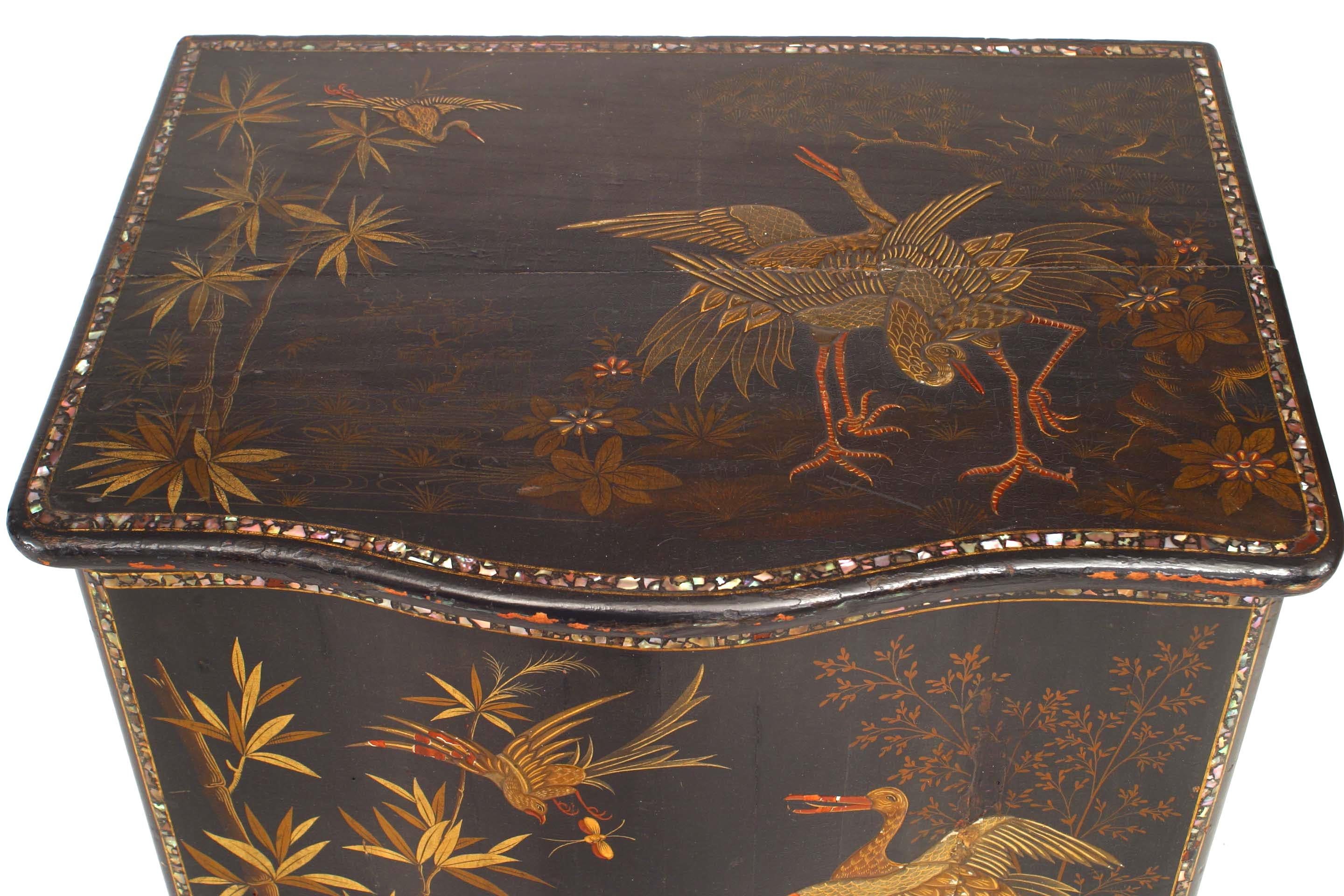 Englische Regency Chinoiserie-Truhe Hamper im Zustand „Gut“ im Angebot in Queens, NY