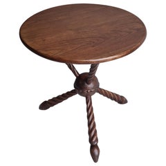 Tavolo zingaro del XIX secolo, tavolino occasionale o laterale, gambe a treppiede, 1860-1870 ca.