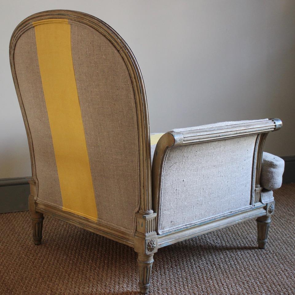 19th Century Painted French Armchair For Sale 2