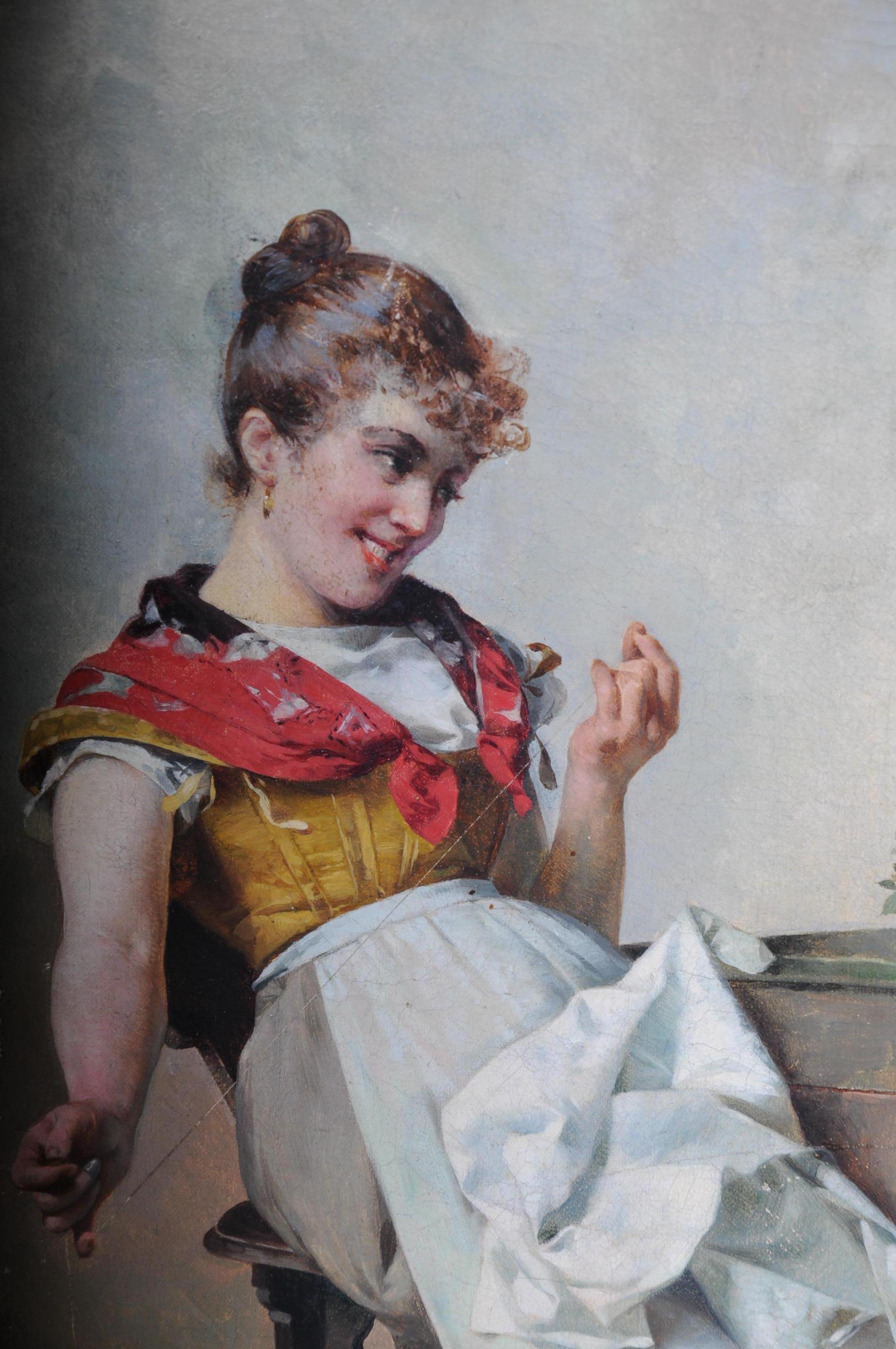 19th Century Oil Painting Pietro Torrini 