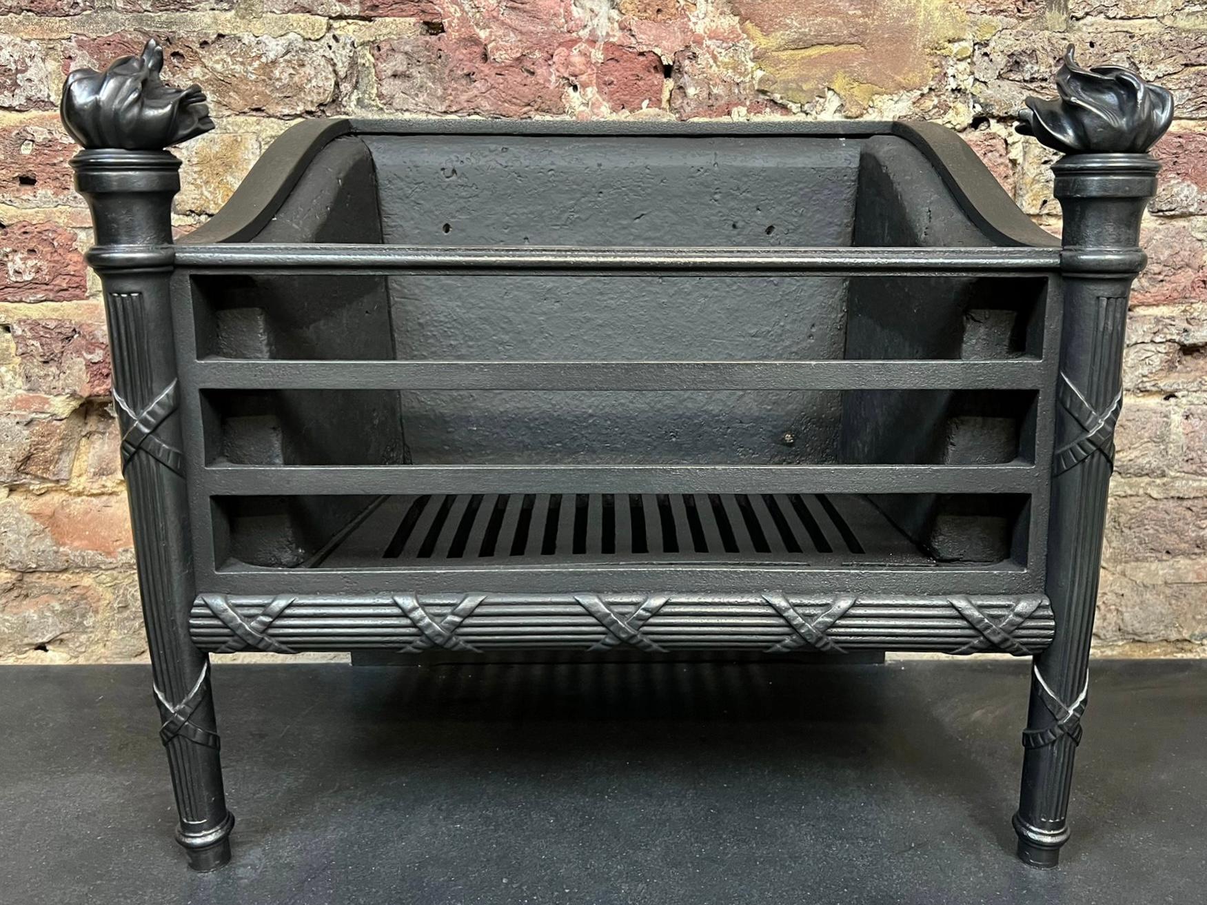19th Centrury Cast Iron Fireplace Basket Grate For Sale 6