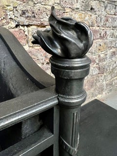 19th Centrury Cast Iron Fireplace Basket Grate